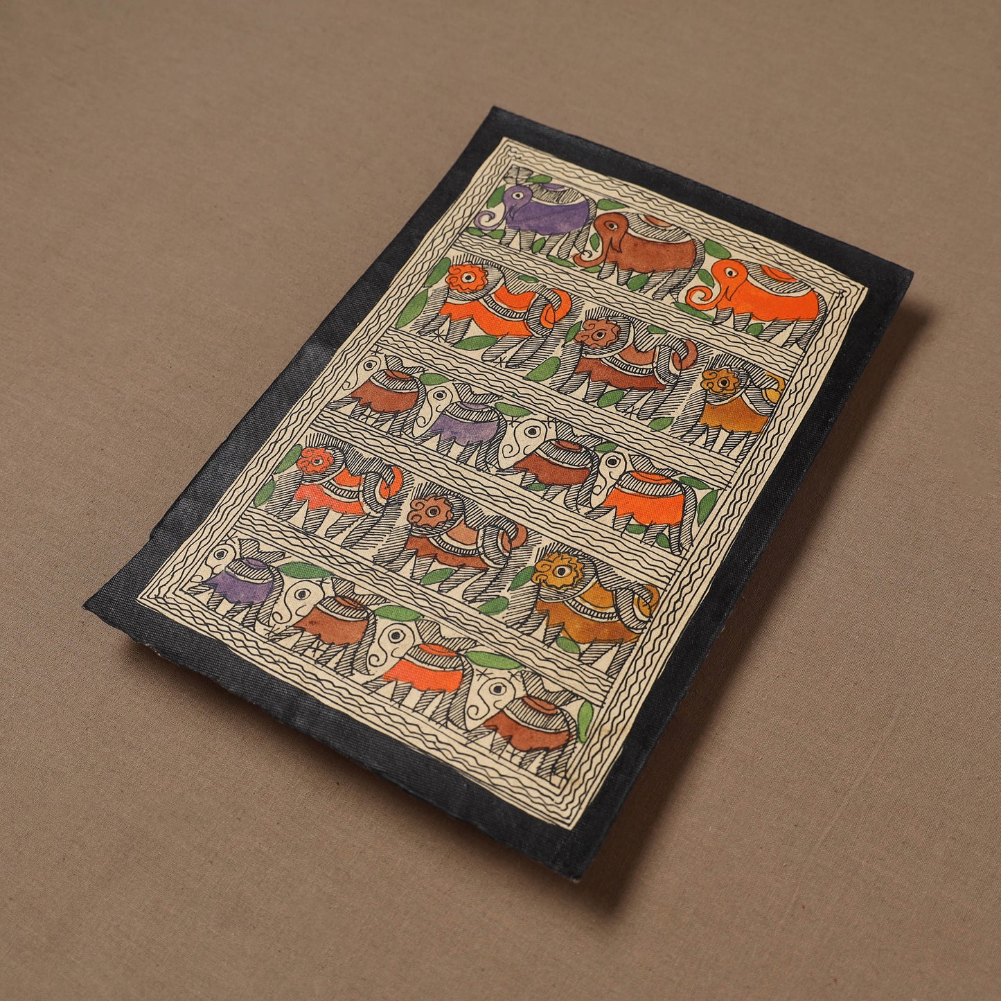 Handpainted Madhubani Painting by Santosh Paswan (10 x 7 in) 02