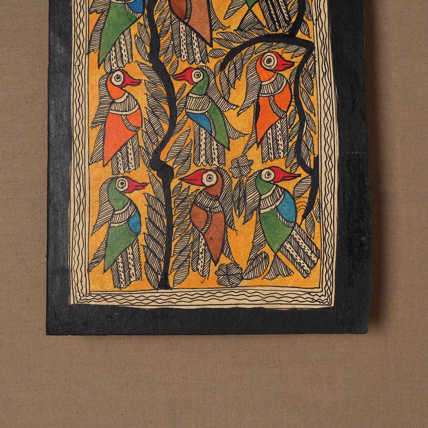 Handpainted Madhubani Painting by Santosh Paswan (10 x 7 in) 03