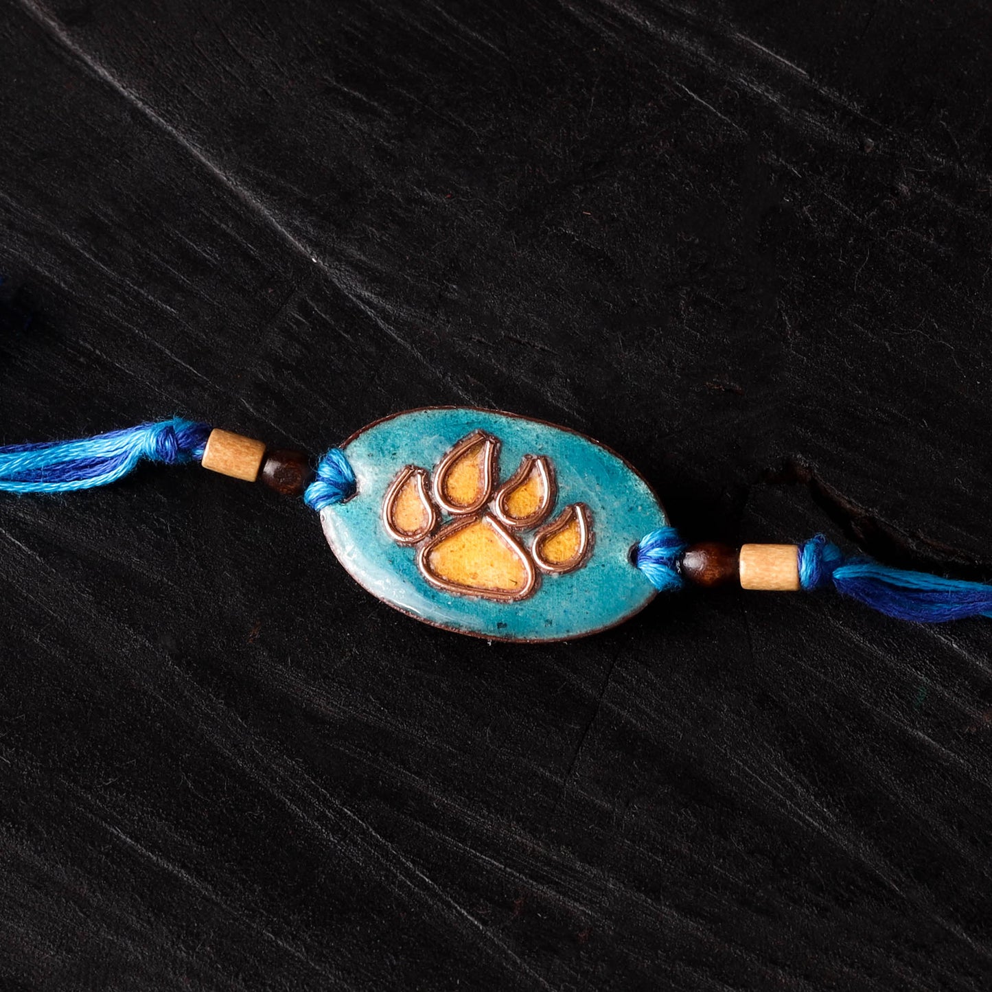 Pawfect Cat - Copper Enamel Rakhi by Ekibeki 12