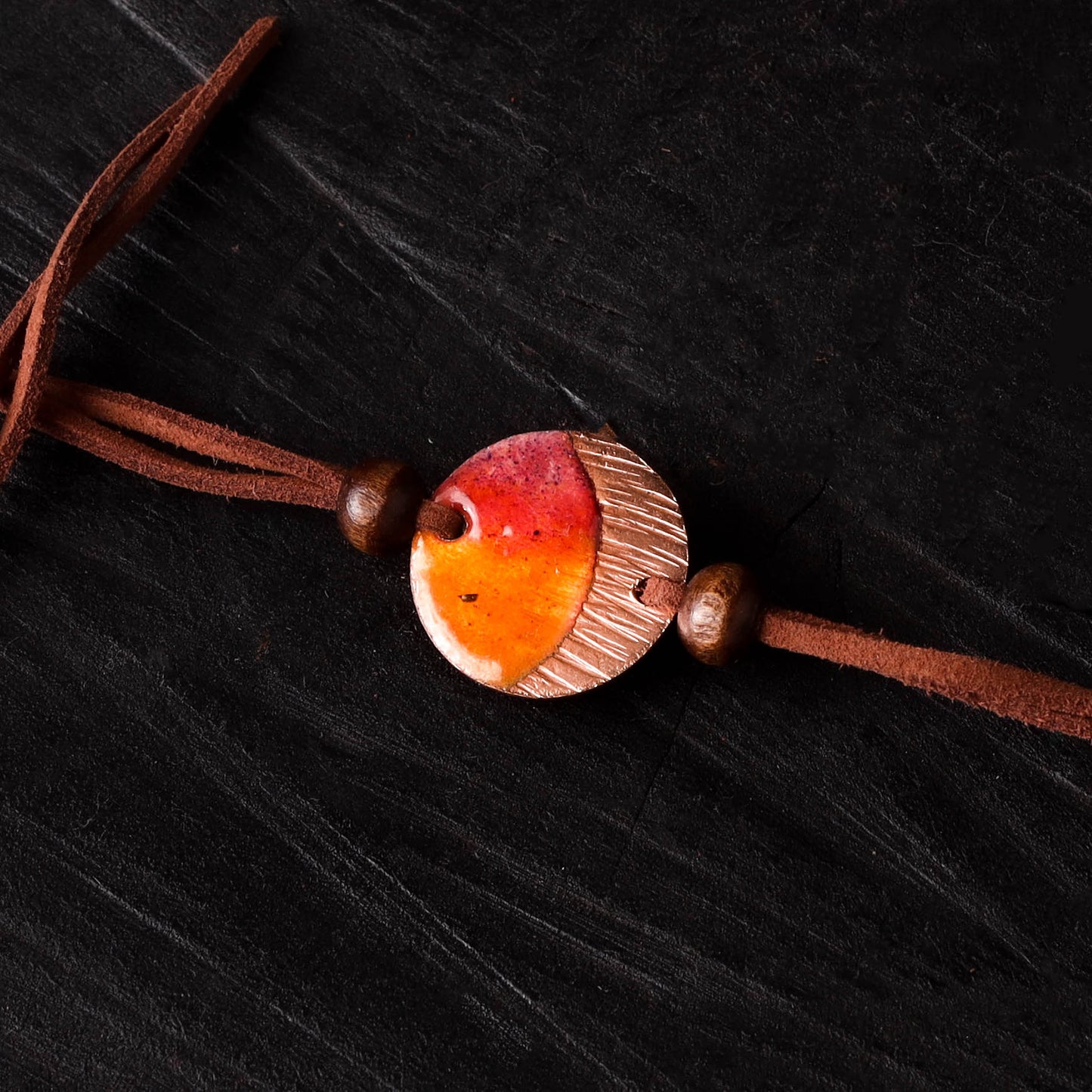 Ambar - Copper Enamel Rakhi by Ekibeki 20