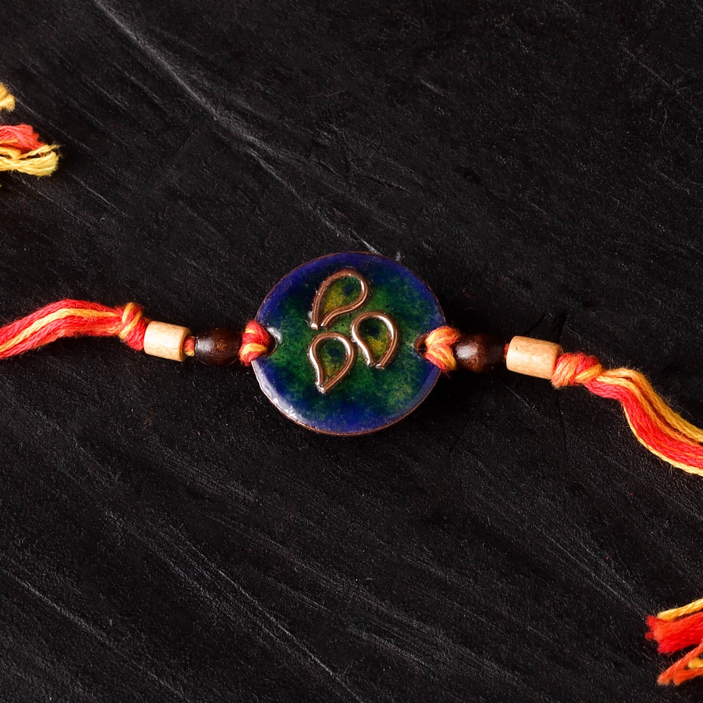Morpankh - Copper Enamel Rakhi by Ekibeki 24