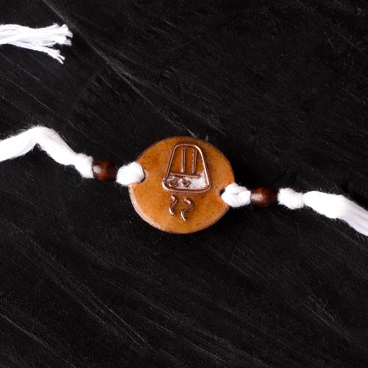 Chai Paani - Copper Enamel Work Rakhi by Ekibeki 29