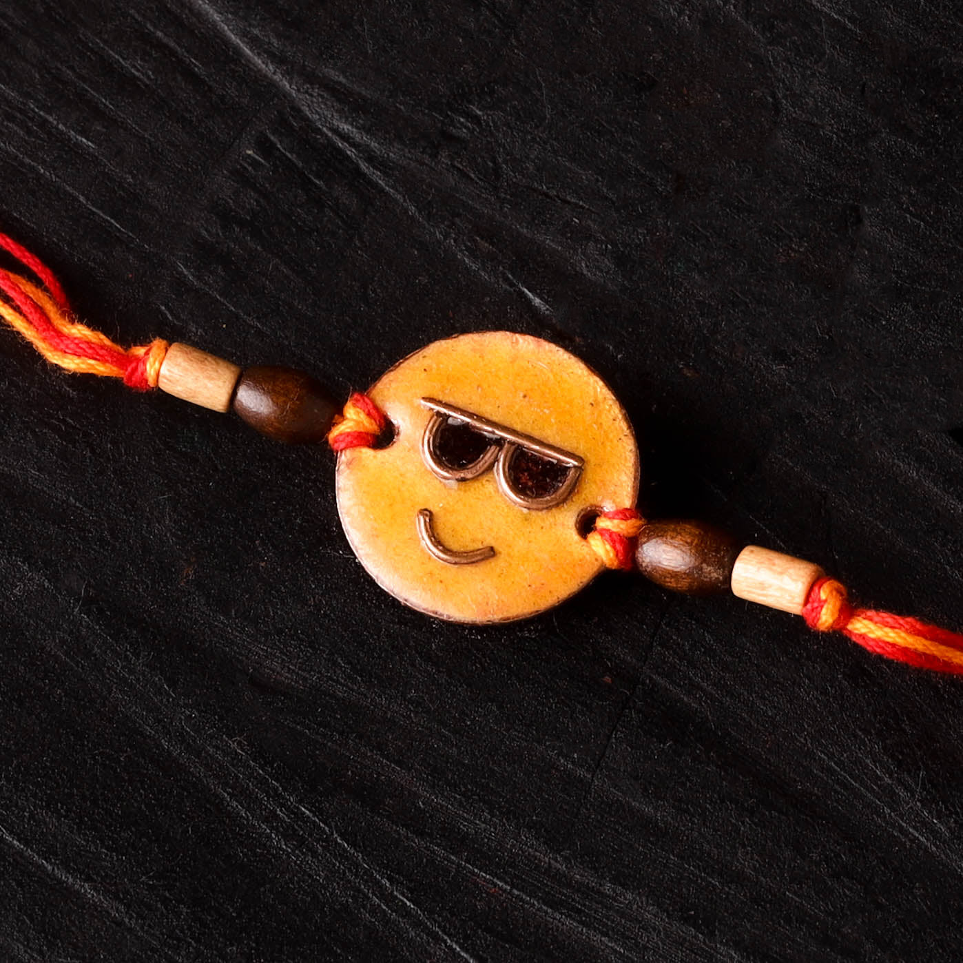 Smirk - Copper Enamel Work Rakhi by Ekibeki 43