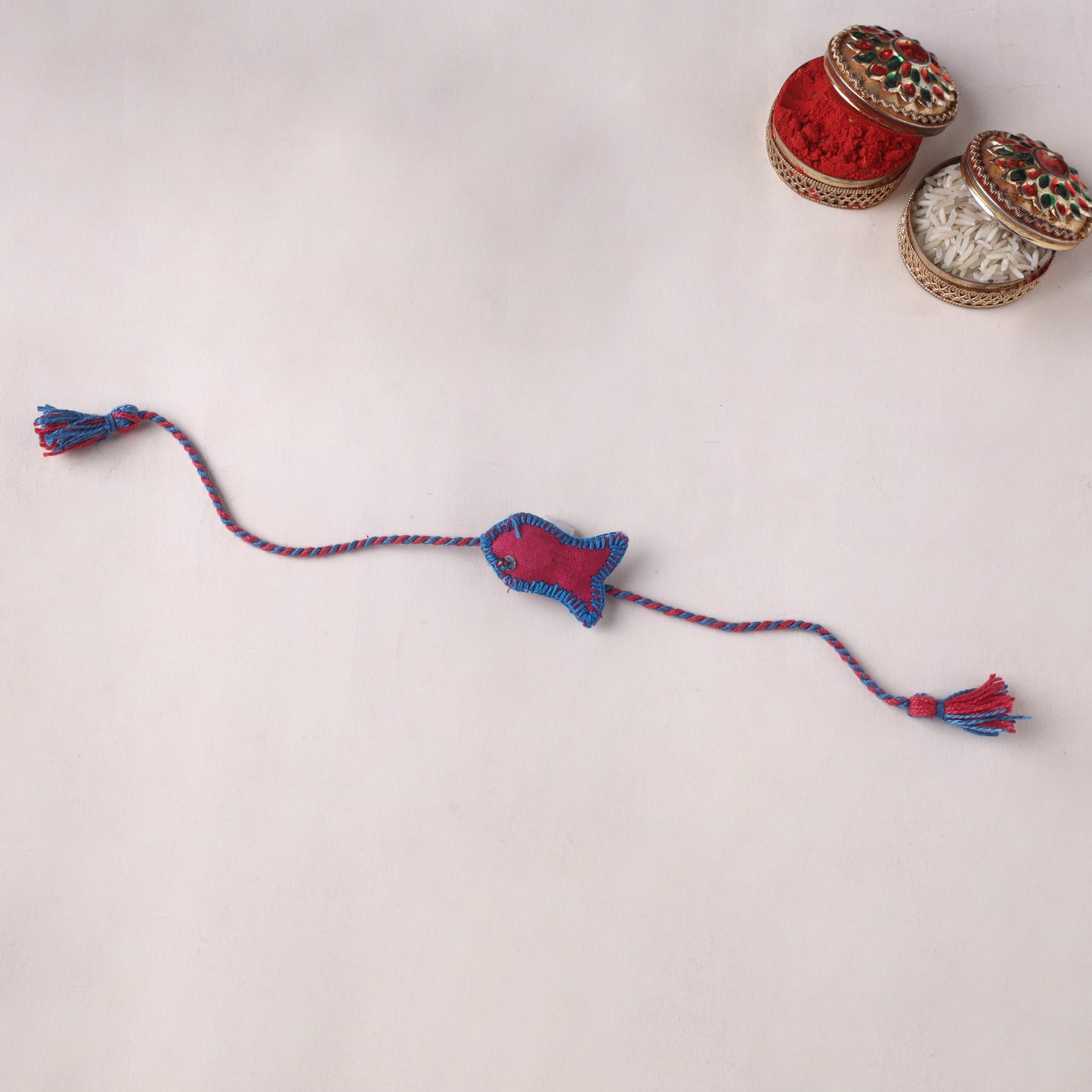 Fish - Handmade Threadwork Kids Rakhi (Assorted) 17