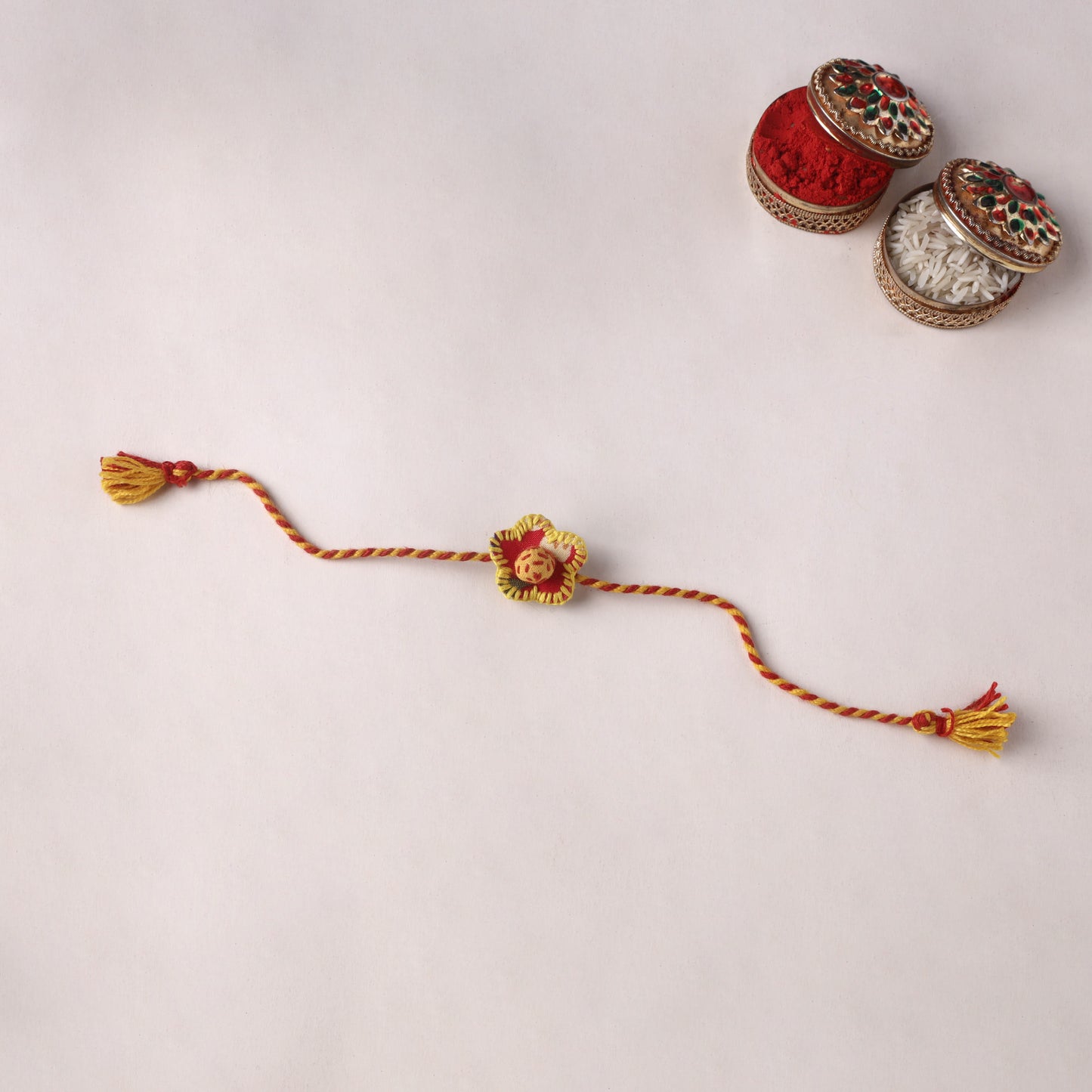 Flower - Handmade Threadwork Kids Rakhi (Assorted) 26