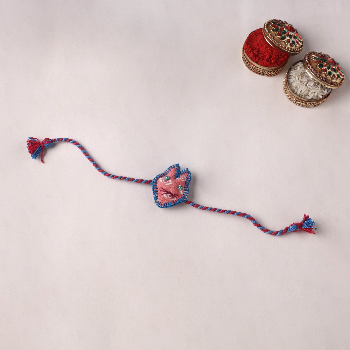 Cat - Handmade Threadwork Kids Rakhi (Assorted) 07