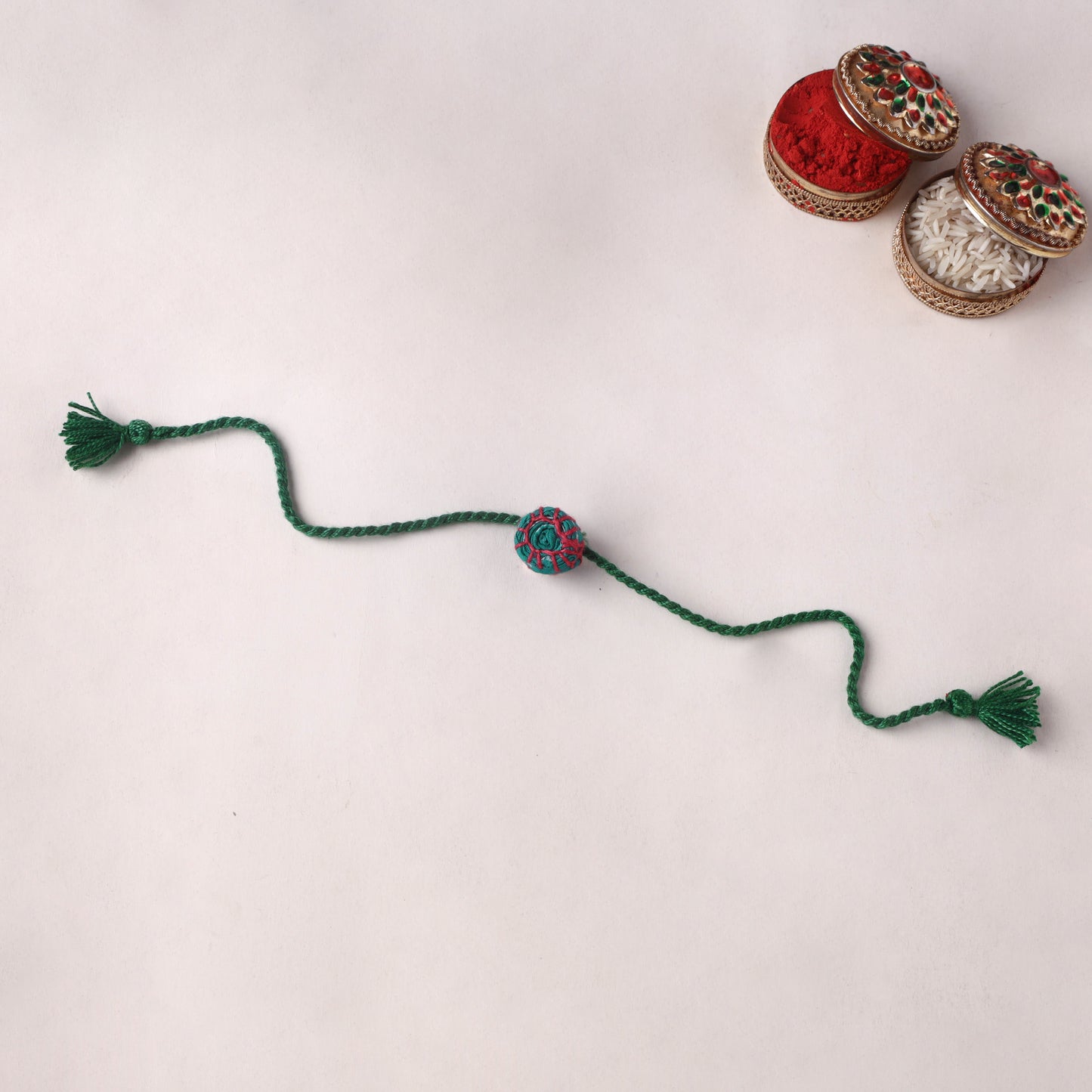 Round - Handmade Threadwork Kids Rakhi 30