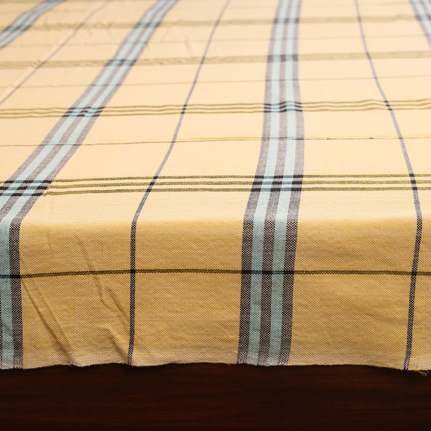 Yellow - double handloom cotton bed sheet (108 x 90 in) 20