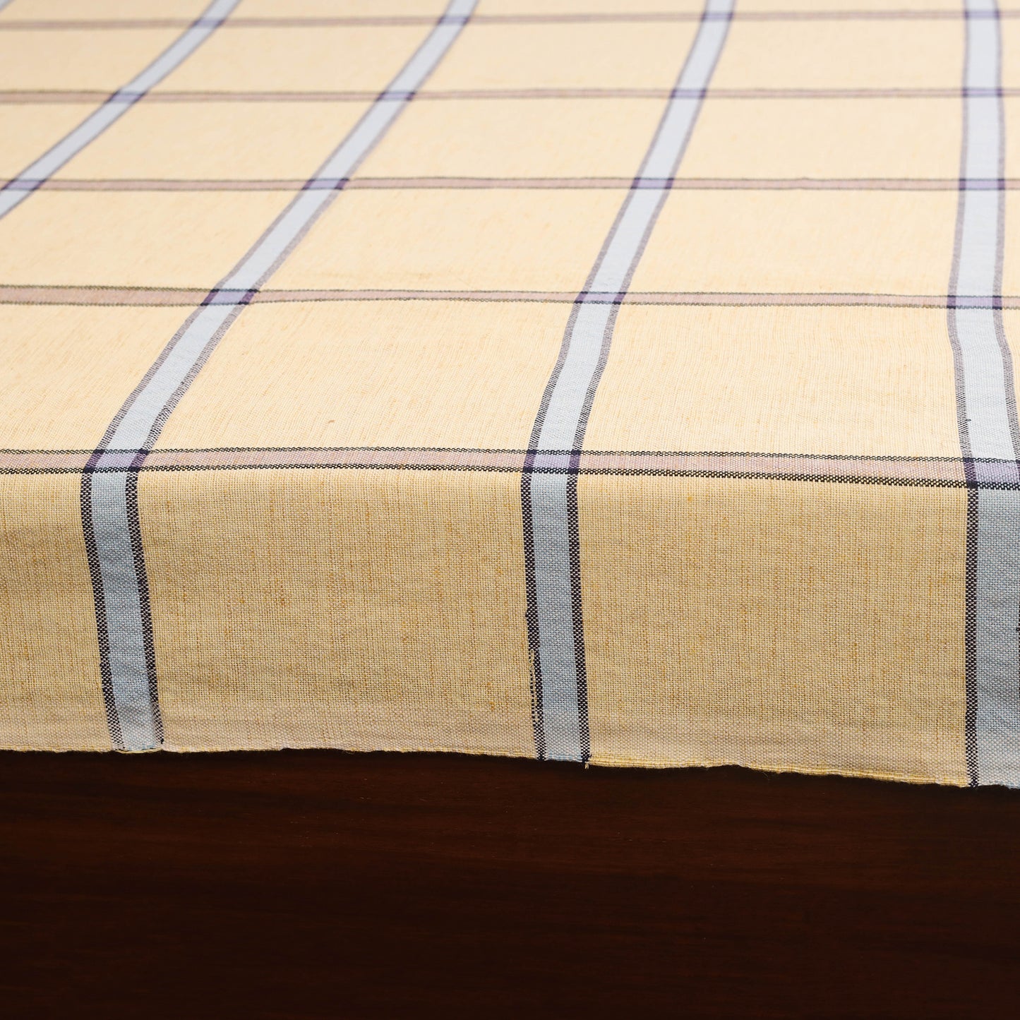 Yellow - double handloom cotton bed sheet (108 x 90 in) 26