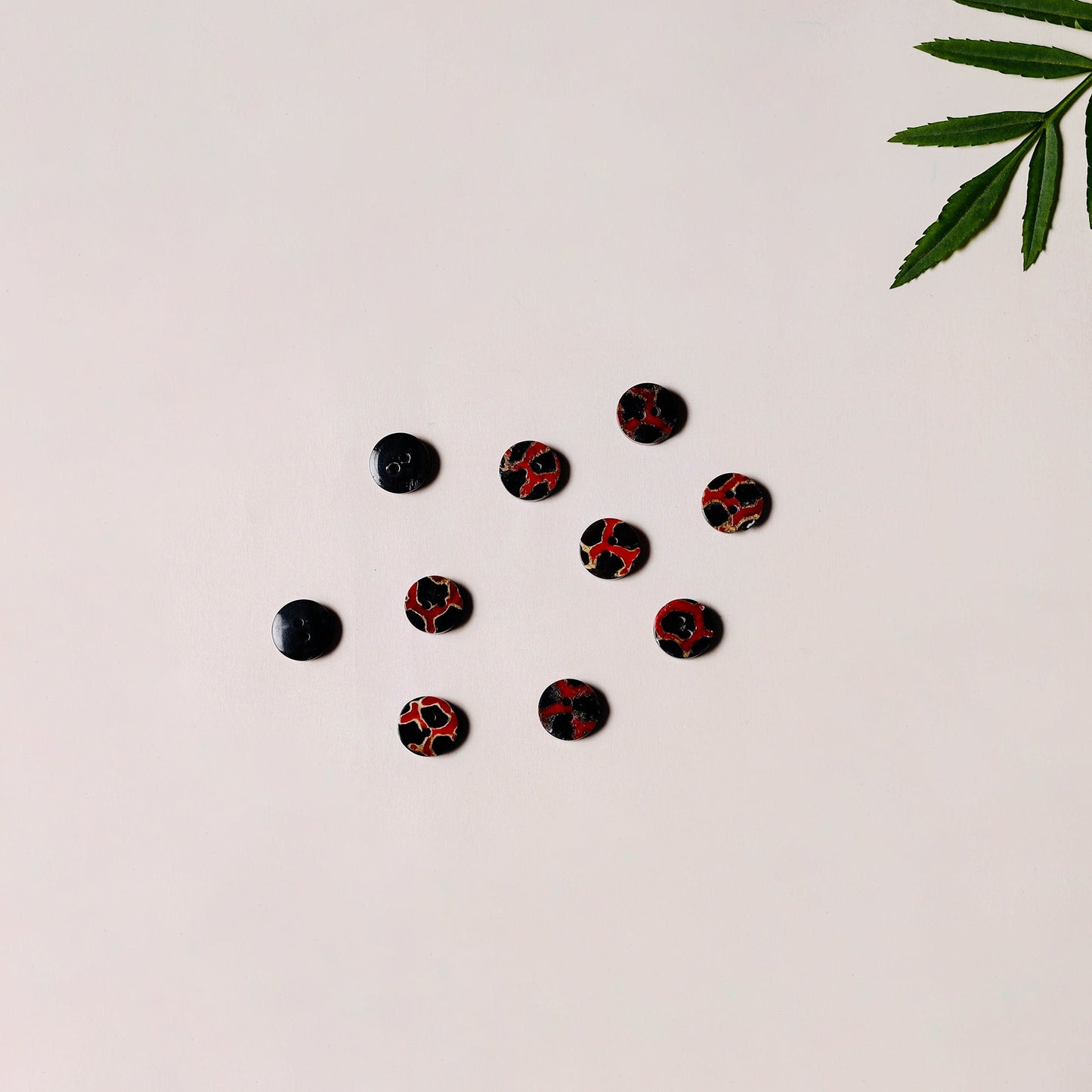 1.2cm hand carved horn clothing button (set of 10) 10