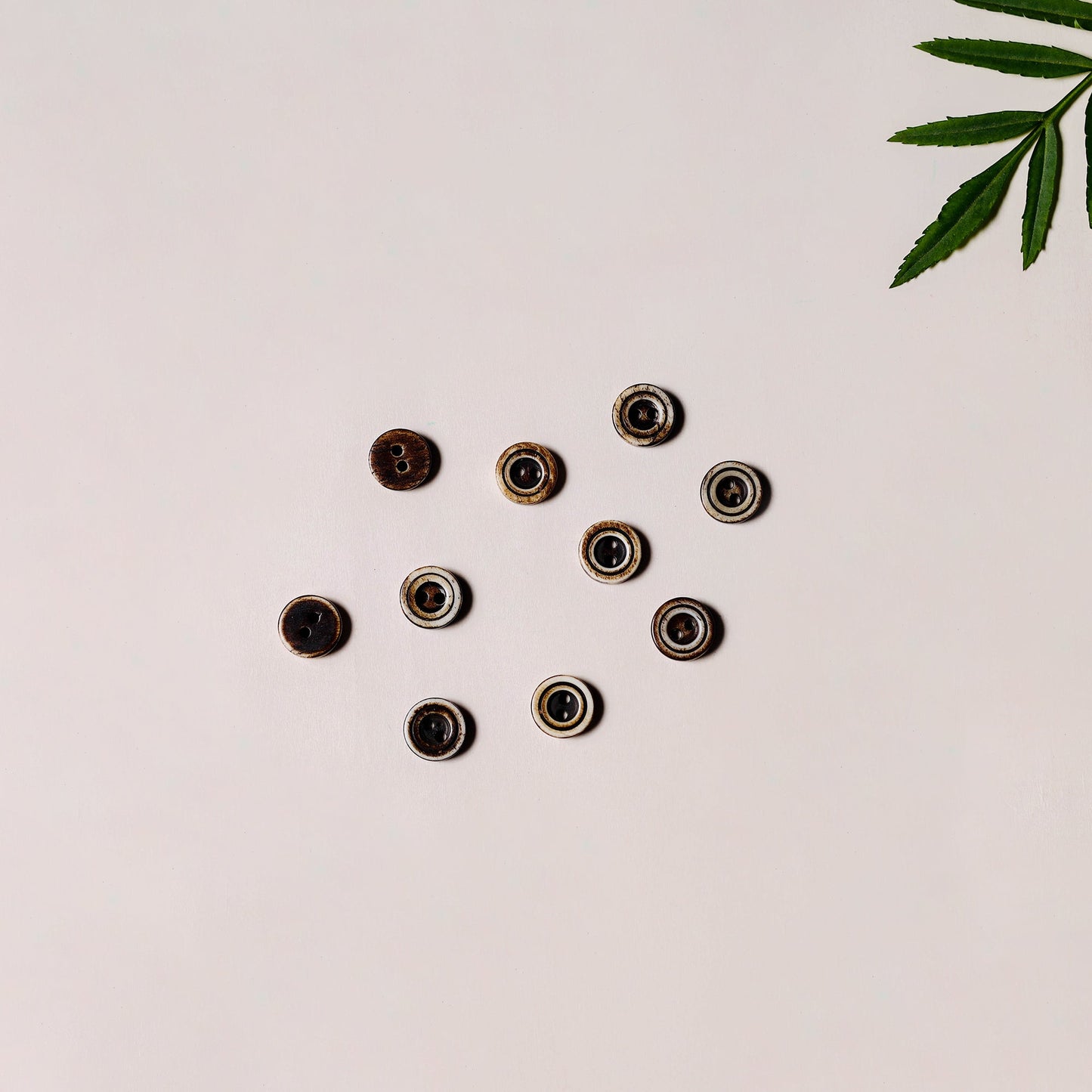 1.3cm hand carved bone clothing button (set of 10) 13