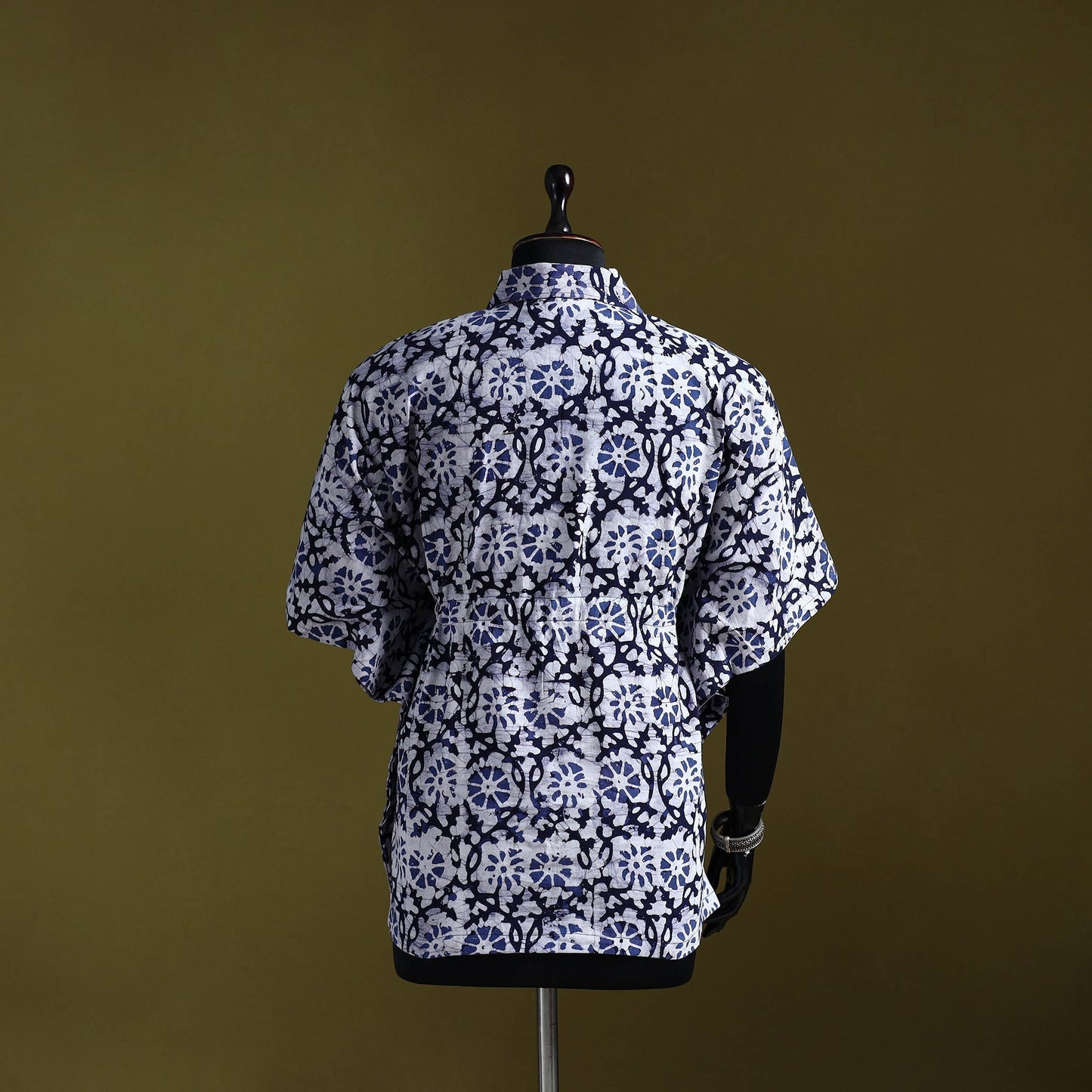 Hand batik cotton short kaftan 09 - handcrafted