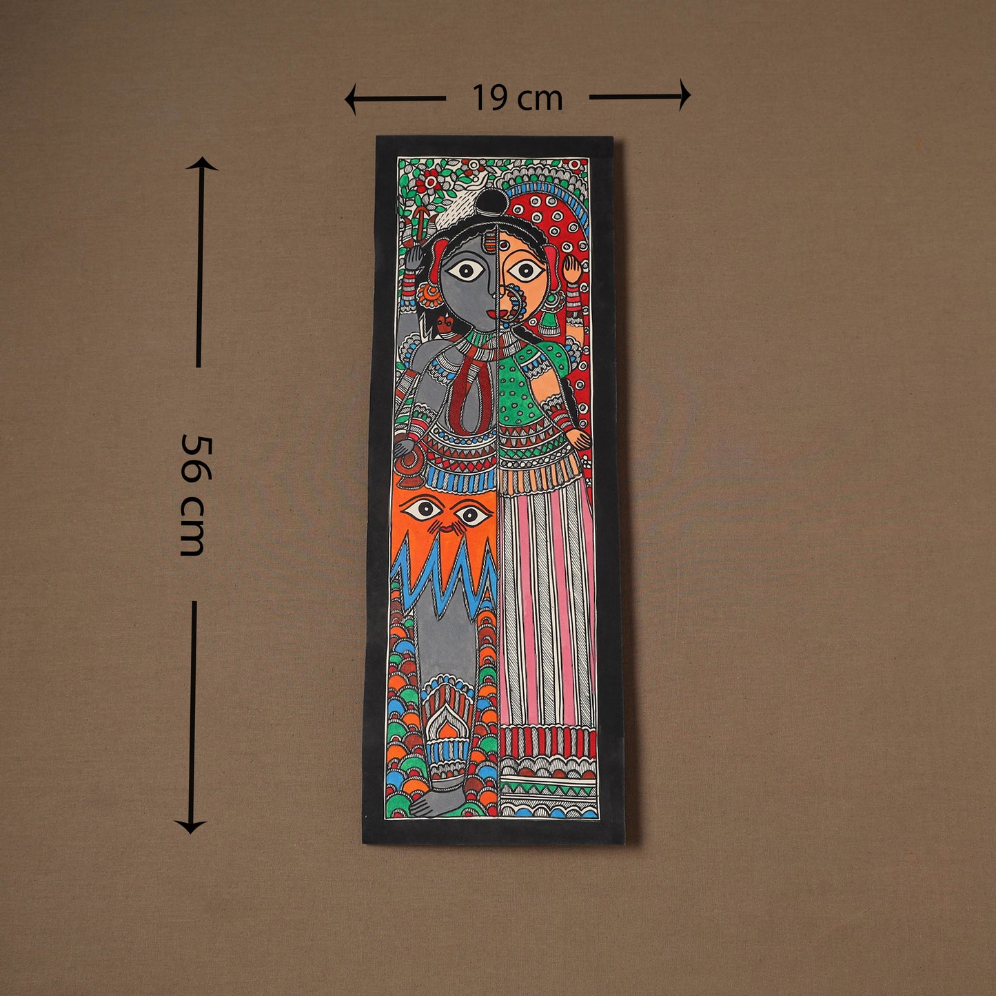 Handpainted Madhubani Painting by Santosh Paswan (22 x 7 in) 19