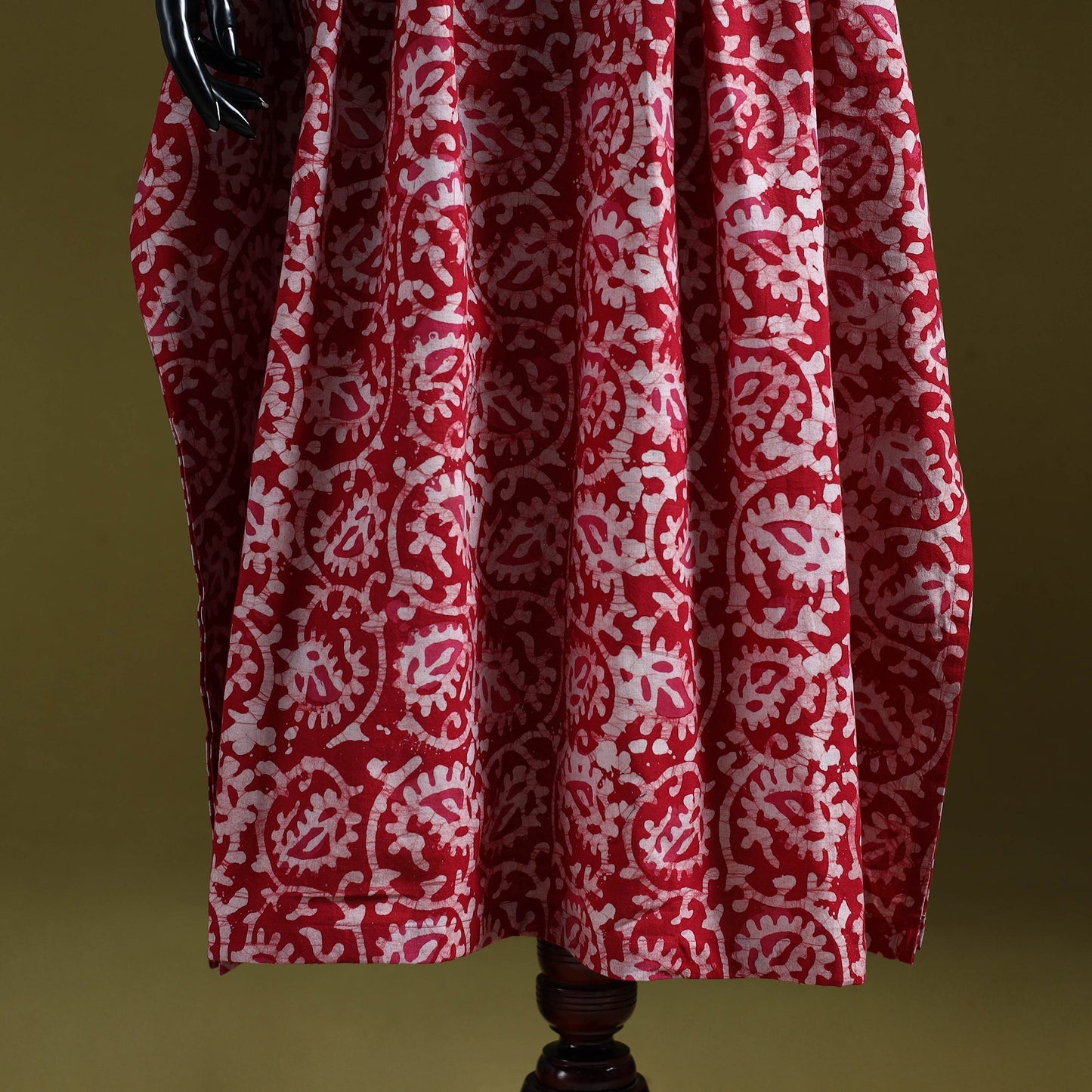 Hand batik cotton long kaftan 03 - handcrafted