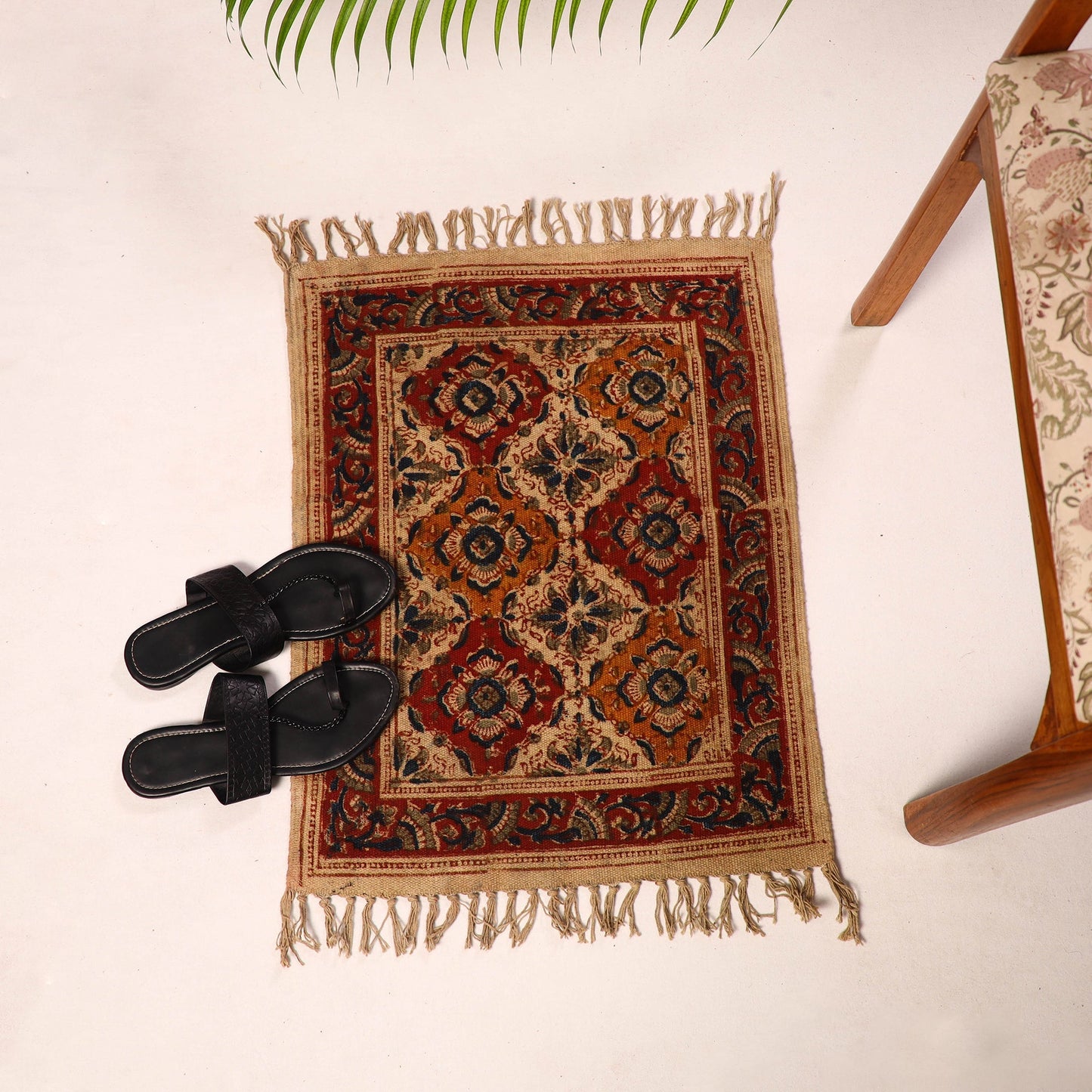 Shop Kalamkari Block Print Cotton Mat