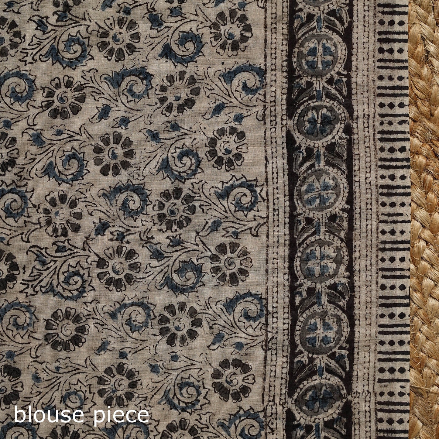 Black - natural dyed pedana cotton kalamkari saree 05