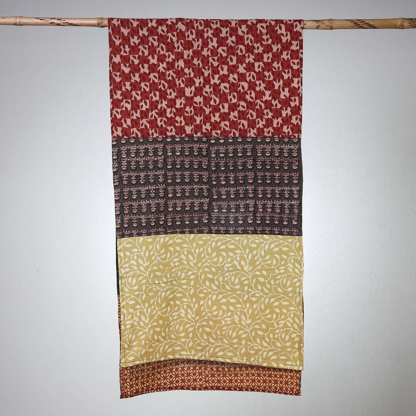 Akola/Pipad Block Printed Patchwork Cotton Stole