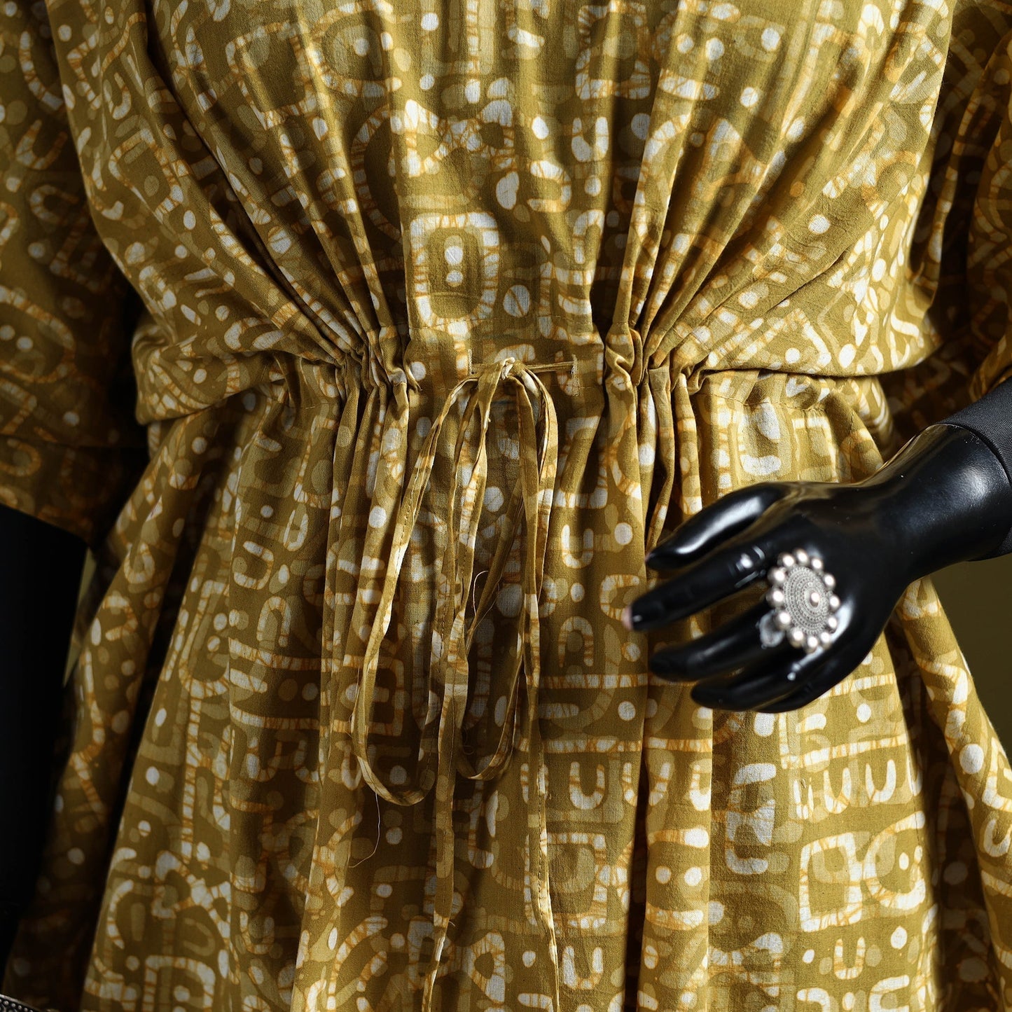 Hand batik cotton medium kaftan 31 - handcrafted