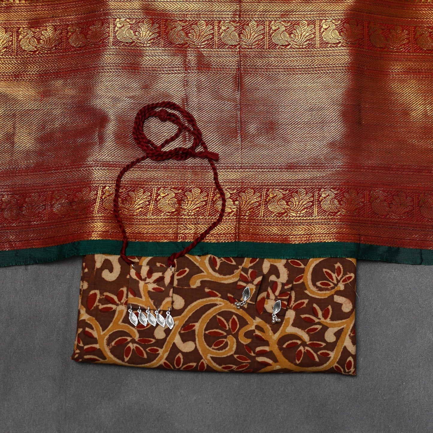Kalamkari cotton 2pc unstitched dress material