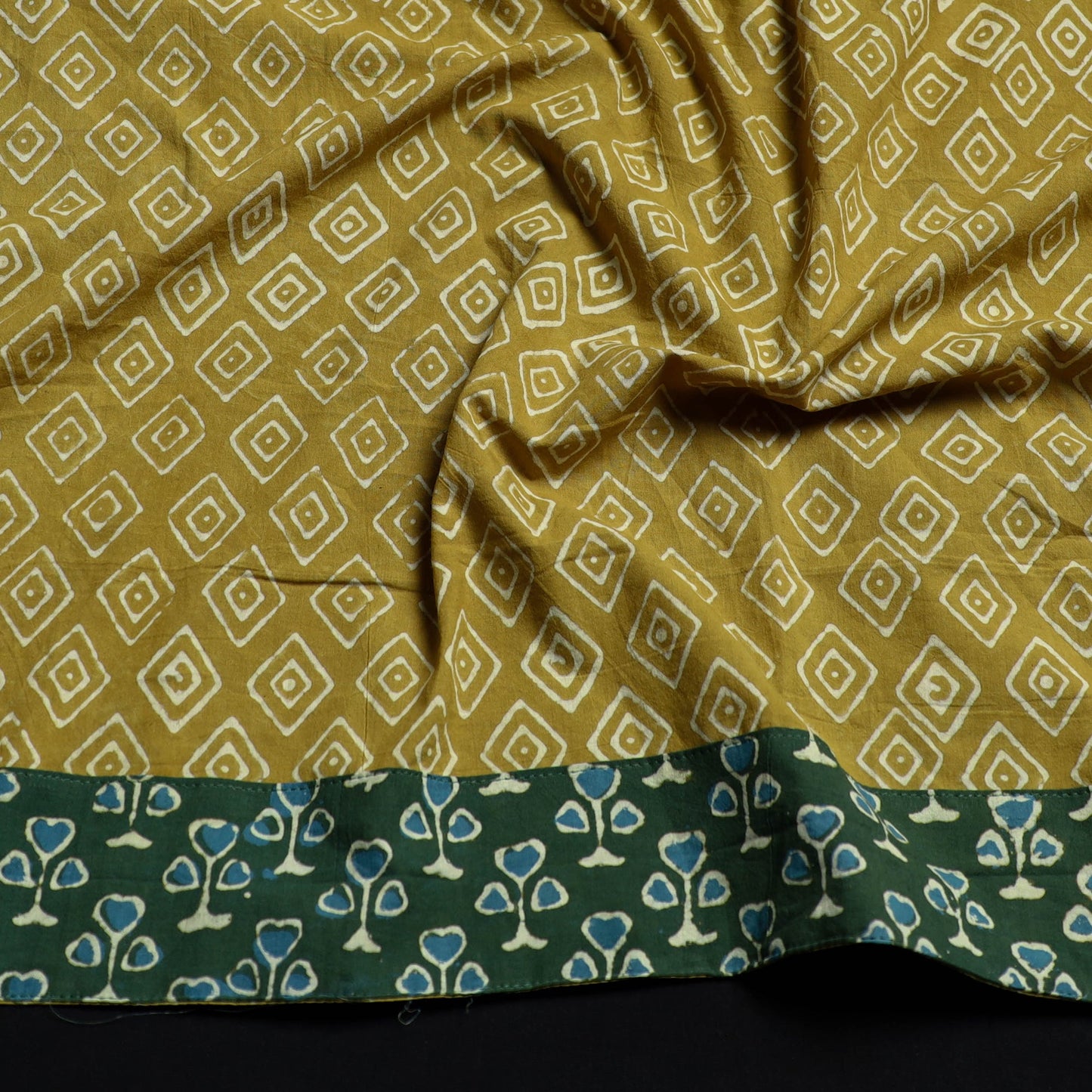 Yellow - cotton pipad blouse piece 166 - handcrafted