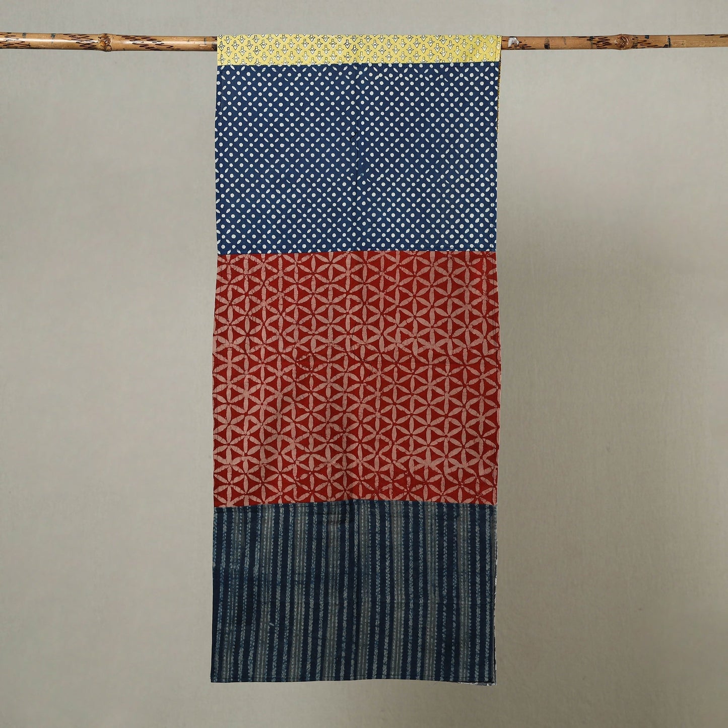 Patchwork Block Printed Cotton Stole