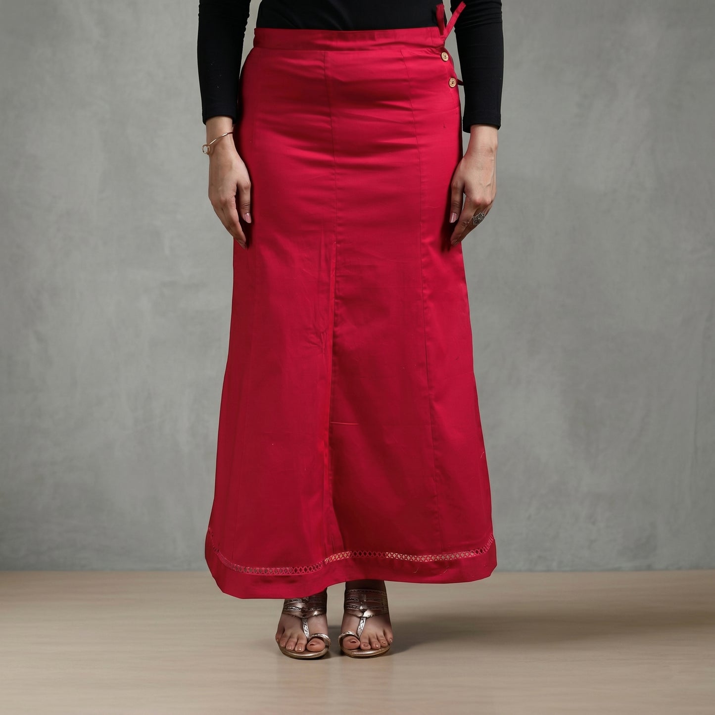 Pink - Plain Woven Cotton Lycra Inskirt 04