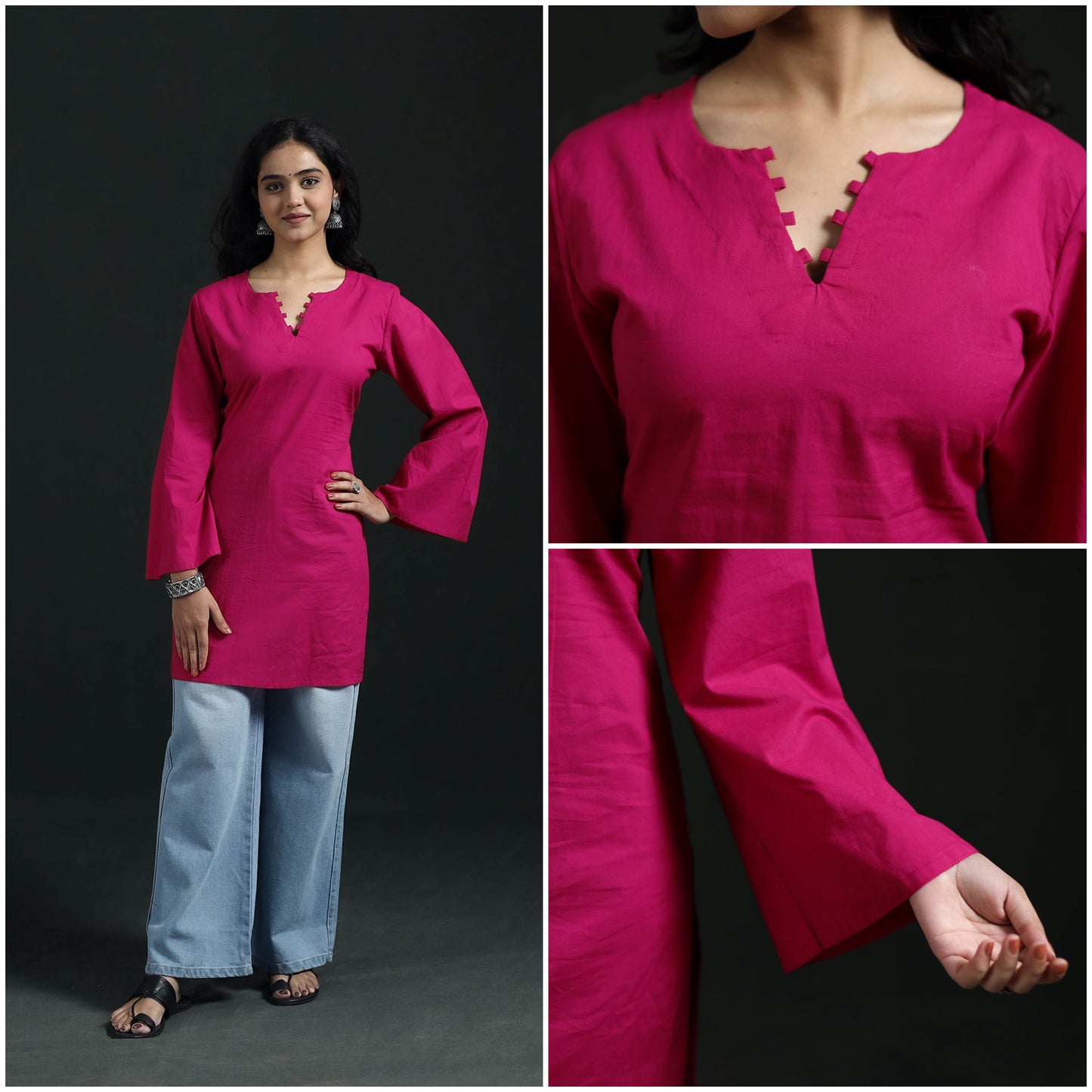 Plain Cotton Short Kurta for Women 12