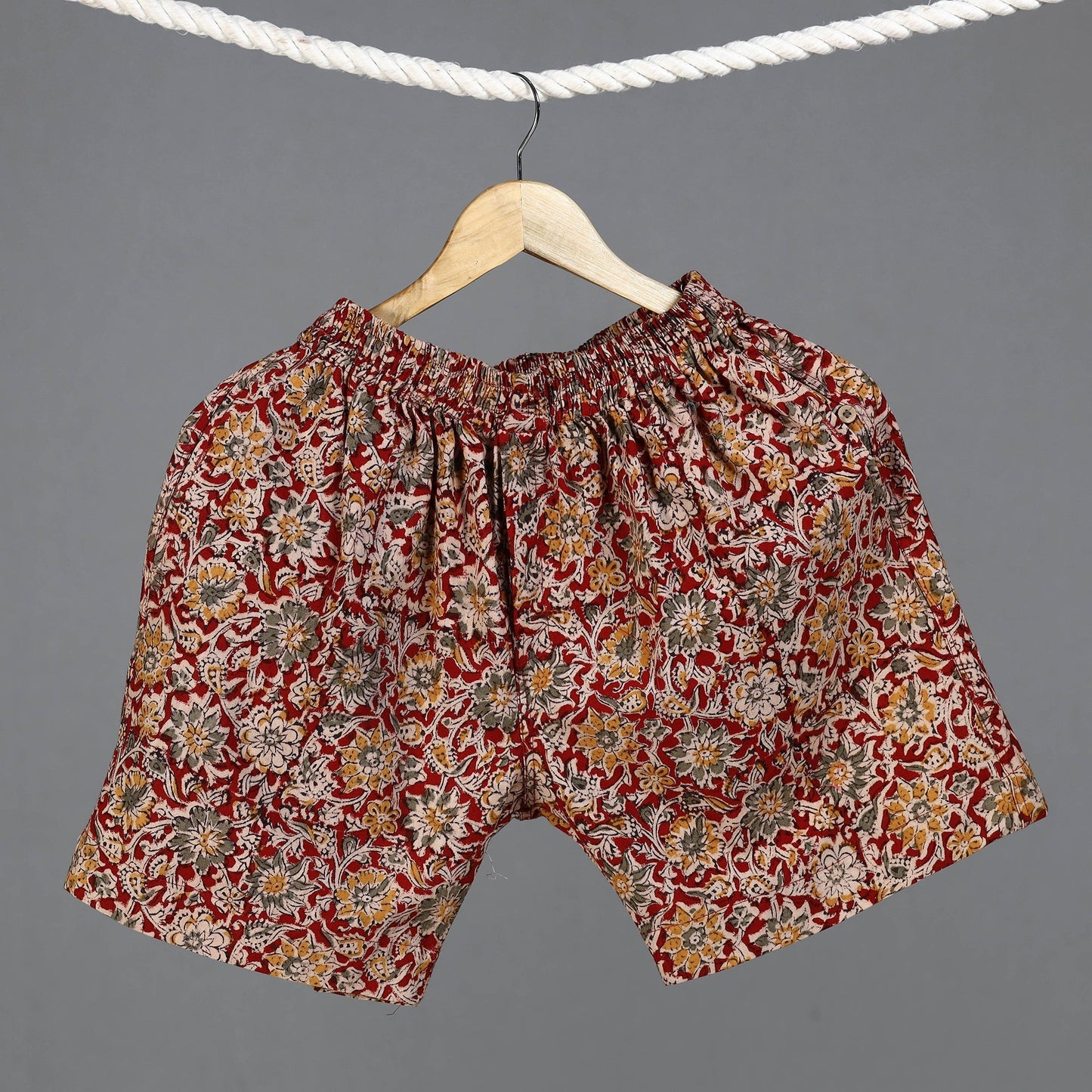 Kalamkari Block Printed Cotton Unisex Boxer/Shorts