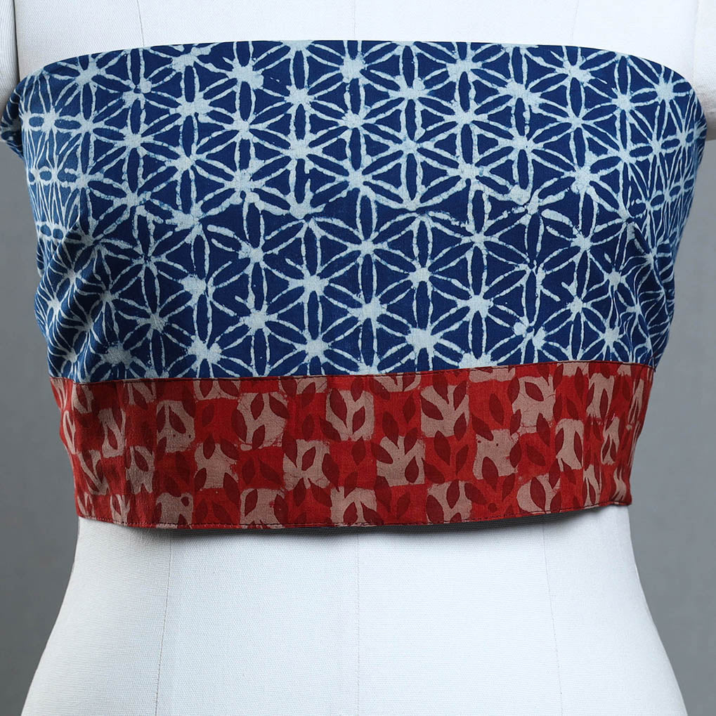 Blue - cotton pipad blouse piece 169 - handcrafted