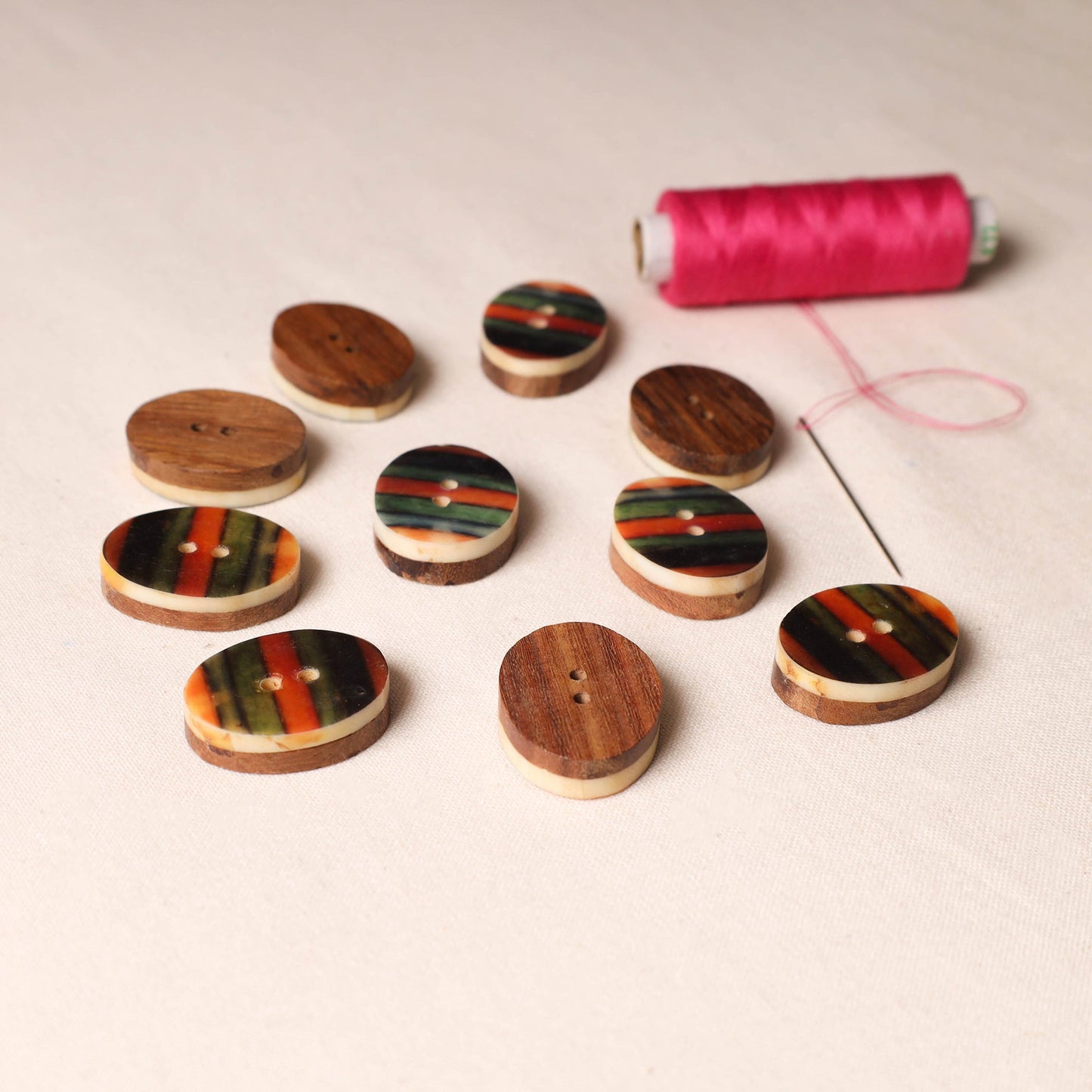 3.7cm Handmade Sambhal Clothing Button (Set of 10)