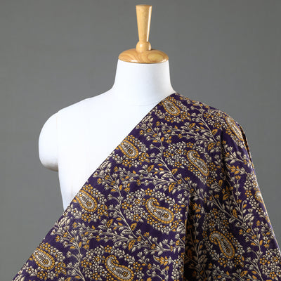 Purple - Kalamkari Printed Cotton Fabric 04