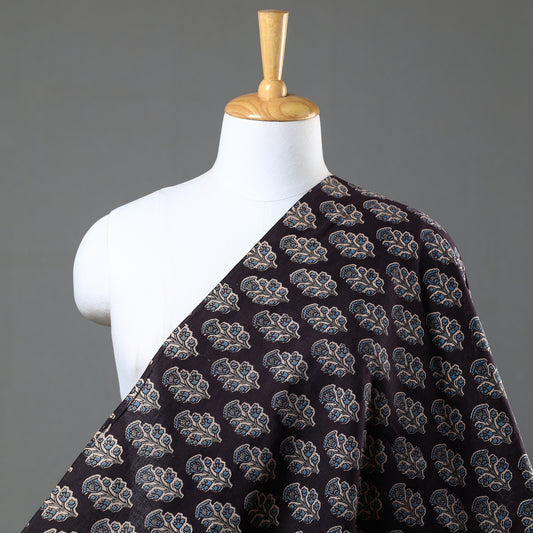 Black - Kalamkari Printed Cotton Fabric 14