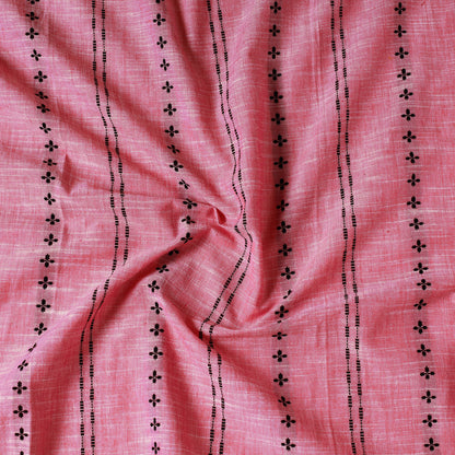 Pink - Jacquard Prewashed Cotton Precut Fabric (0.7 meter) 17