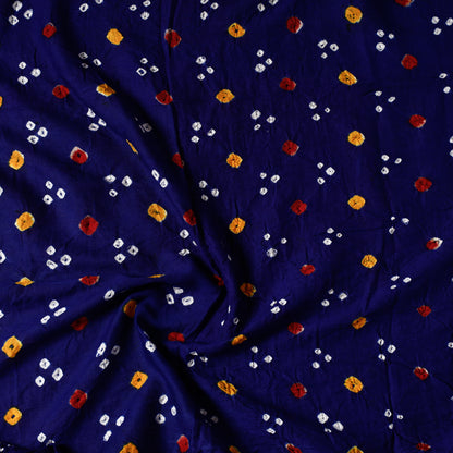 Blue - Kutch Bandhani Tie-Dye Cotton Precut Fabric (0.9 meter) 15