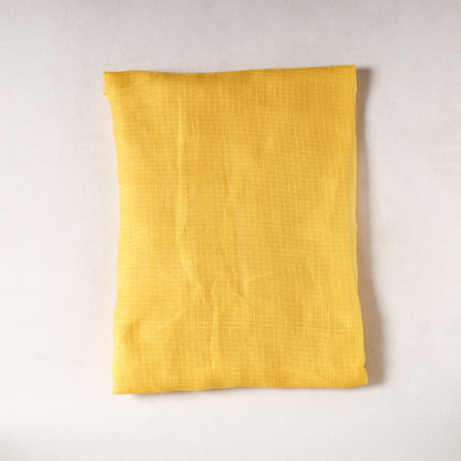 Yellow - Kota Doria Weave Plain Cotton Precut Fabric 19