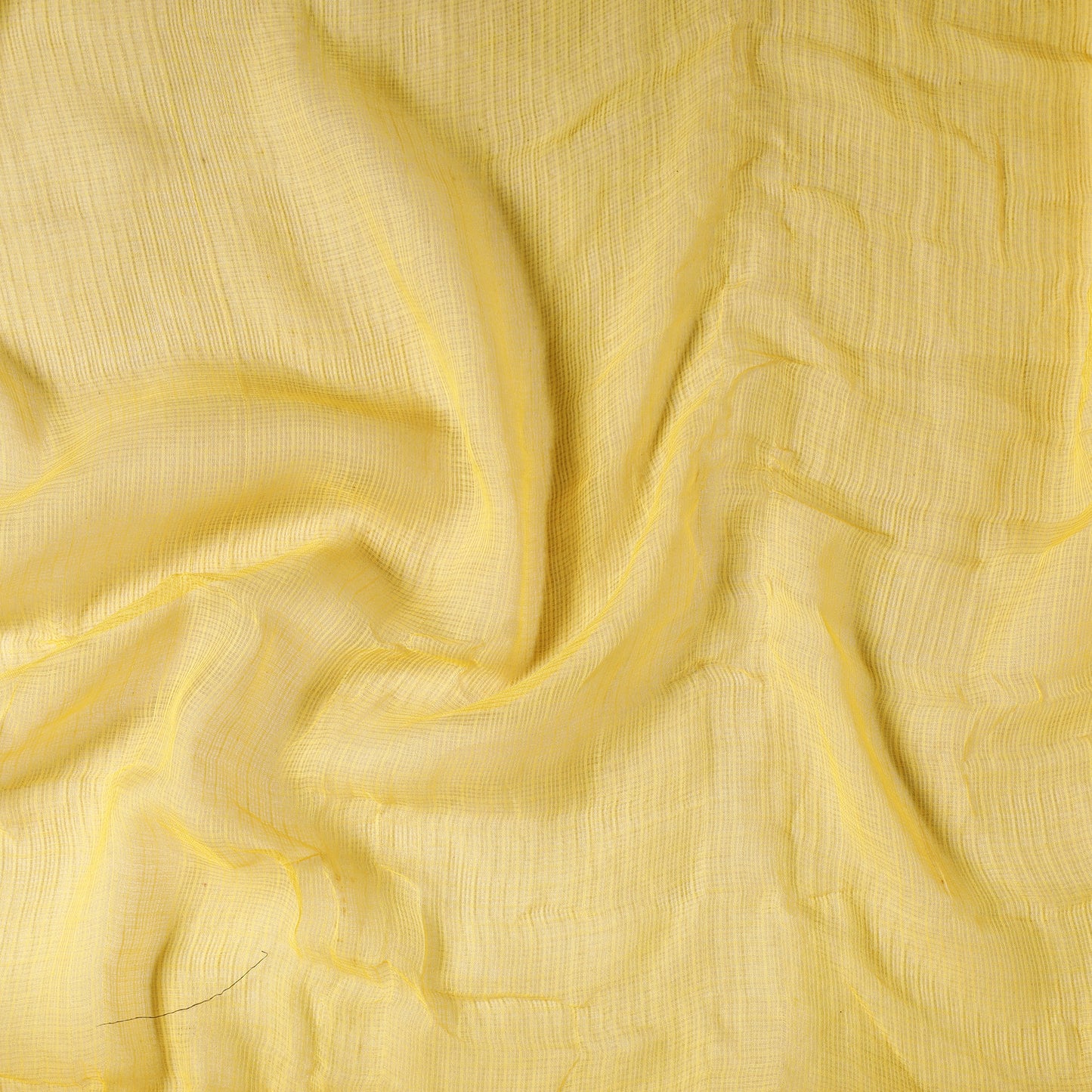 Yellow - Kota Doria Weave Plain Cotton Precut Fabric 19