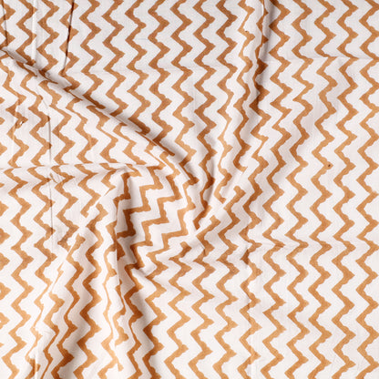 White - Sanganeri Block Printed Cotton Precut Fabric (0.7 meter) 34