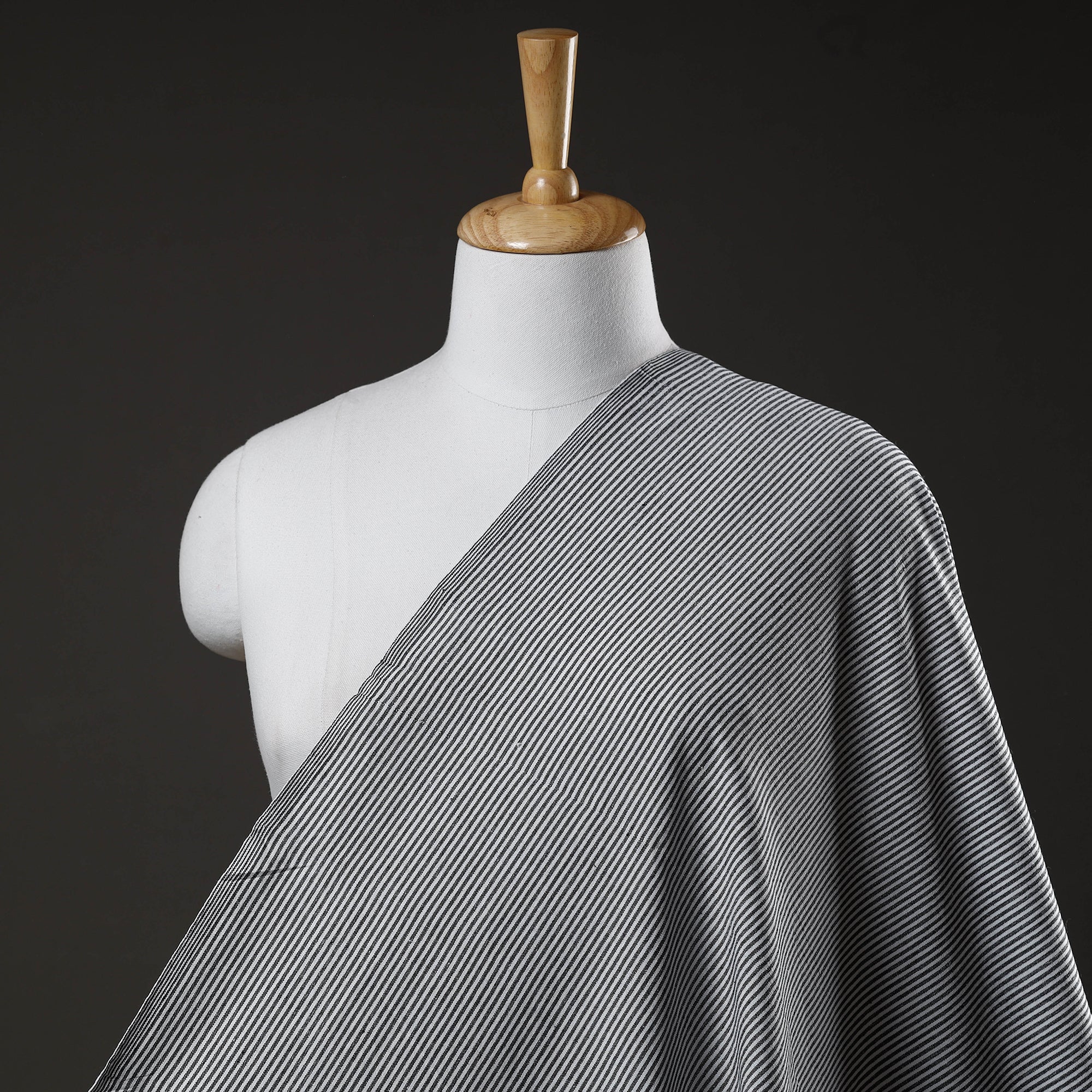 Grey - Jhiri Handloom Cotton Apron with Pocket 33