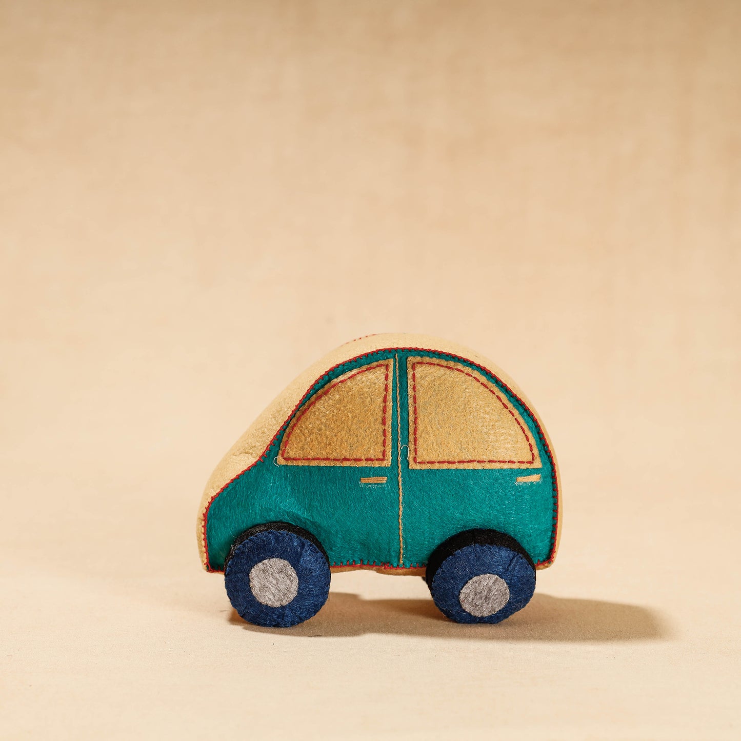 Car - Handmade Felt Work Stuffed Soft Toy (Small)
