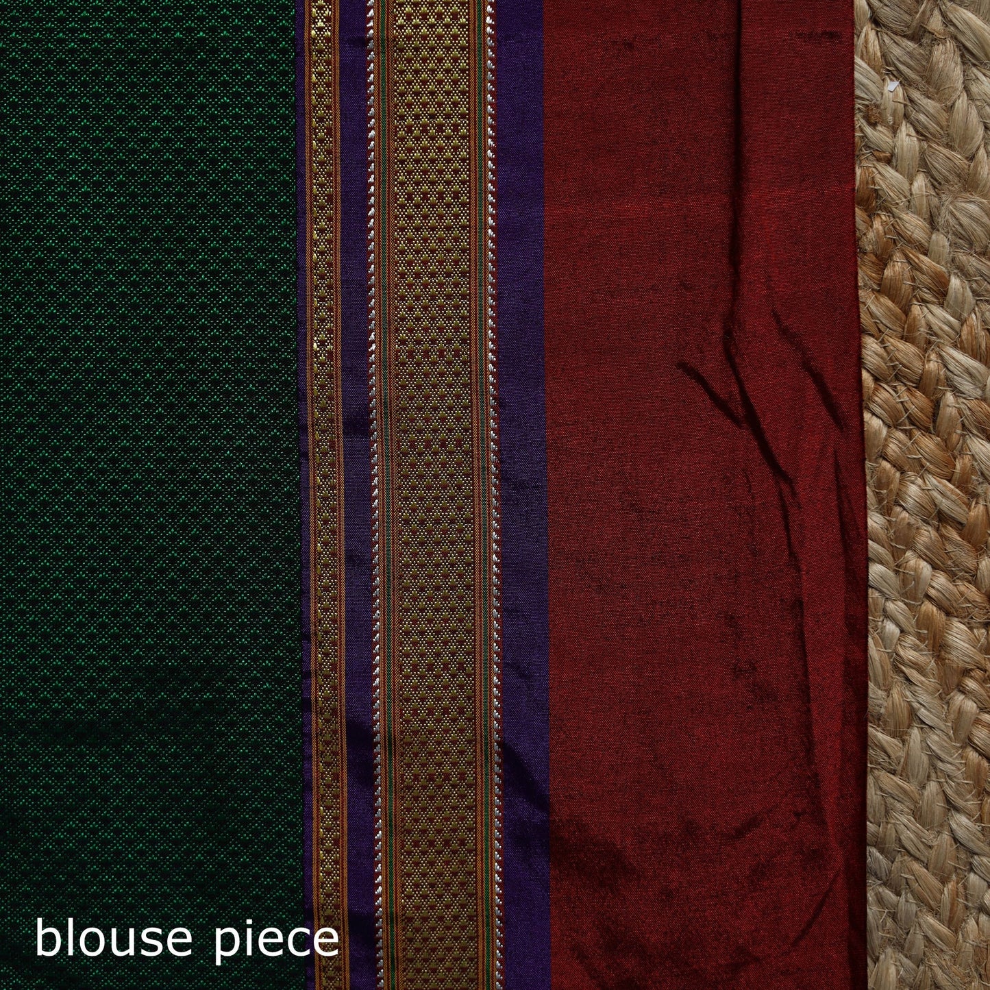 Nath work silk cotton khun saree 08 - handcrafted