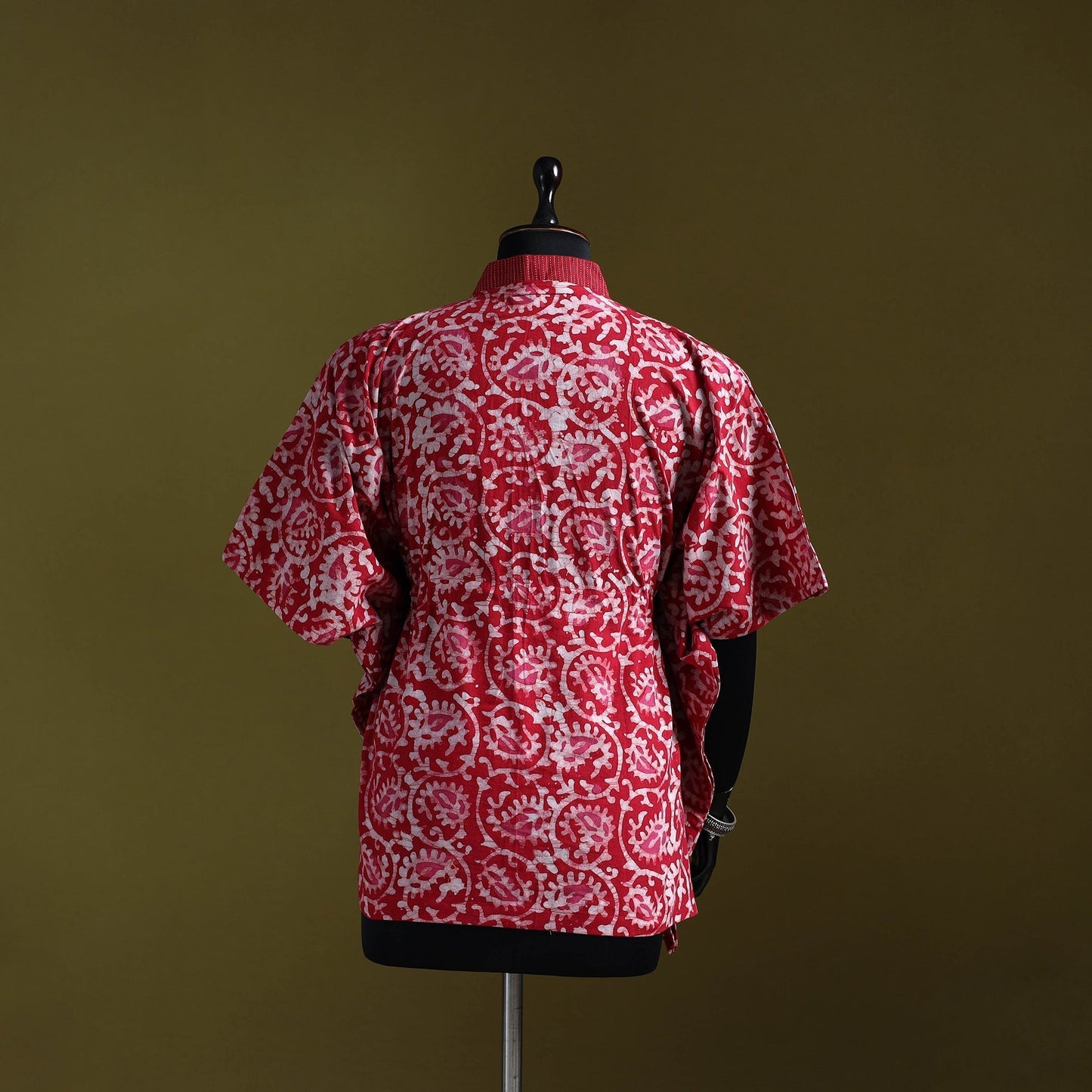 Hand batik cotton short kaftan 11 - handcrafted