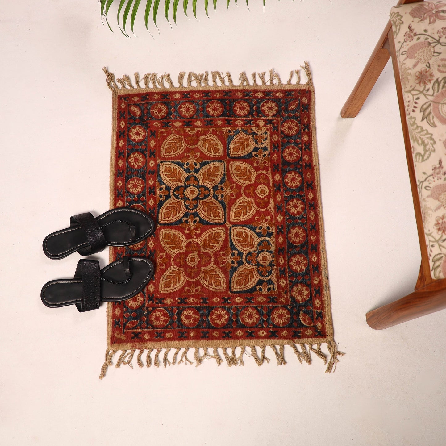 Shop Kalamkari Block Print Cotton Mat