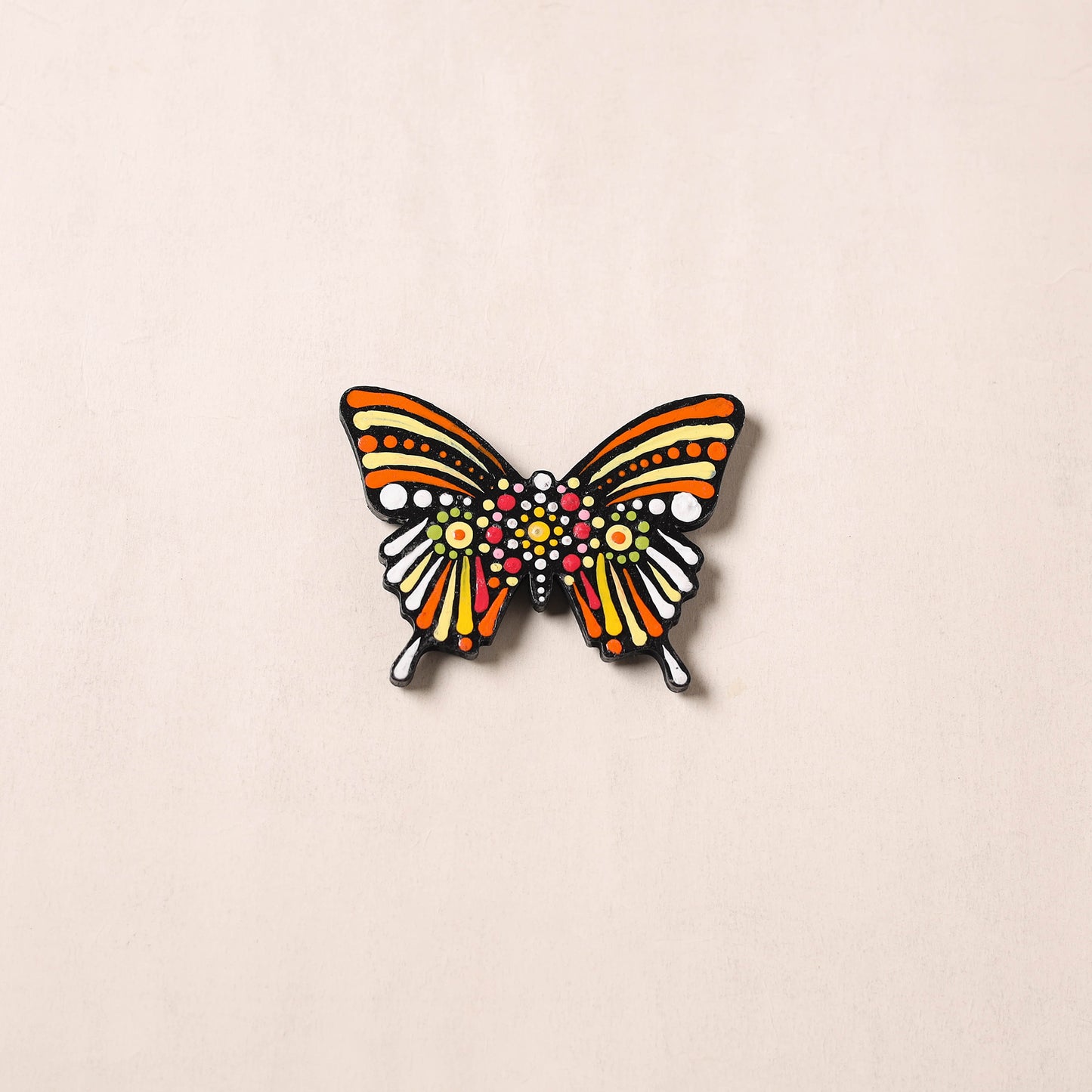 Multicolor - Butterfly Handpainted Mandala Art Wooden Fridge Magnet 45