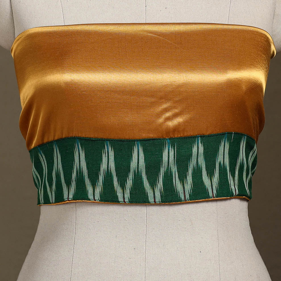 Yellow Plain Mashru Silk Blouse Piece