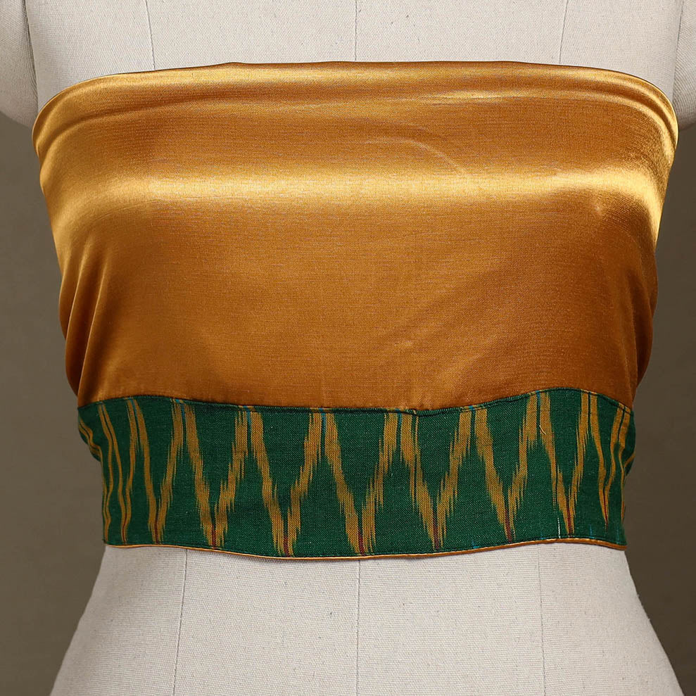 Yellow Plain Mashru Silk Blouse Piece