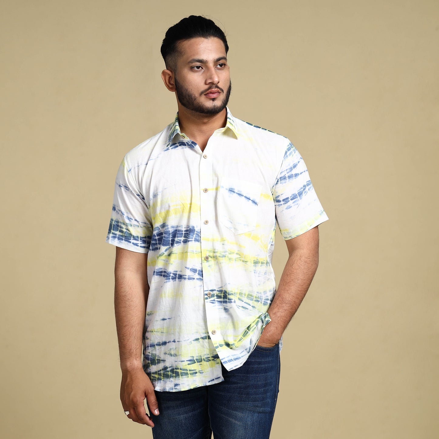 Shibori men shirt