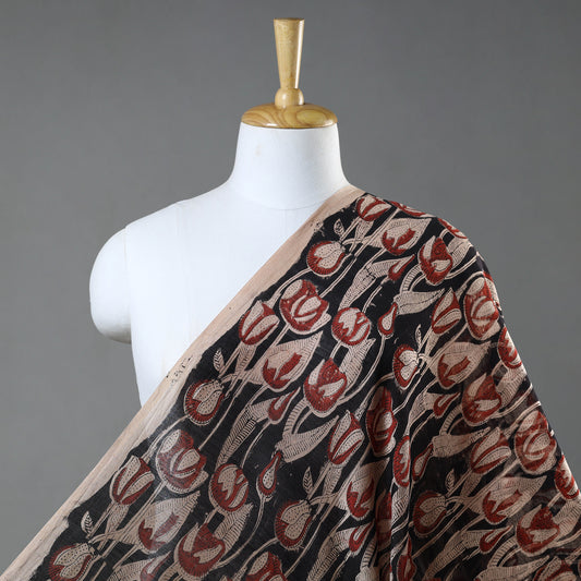 Bagru Ajrakh Dabu Block Printed Natural Dyed Chanderi Silk Fabric 15
