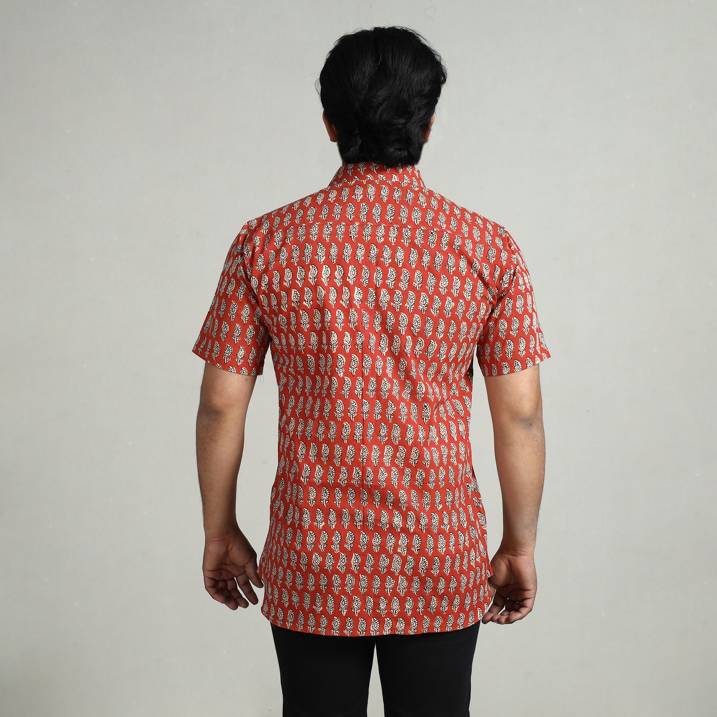 Buy Bagru Block Printed Cotton Men Half Sleeve Shirt Online at iTokri.com