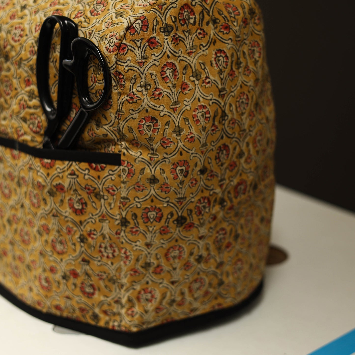 Yellow Handcrafted Cotton Sewing Machine Cover