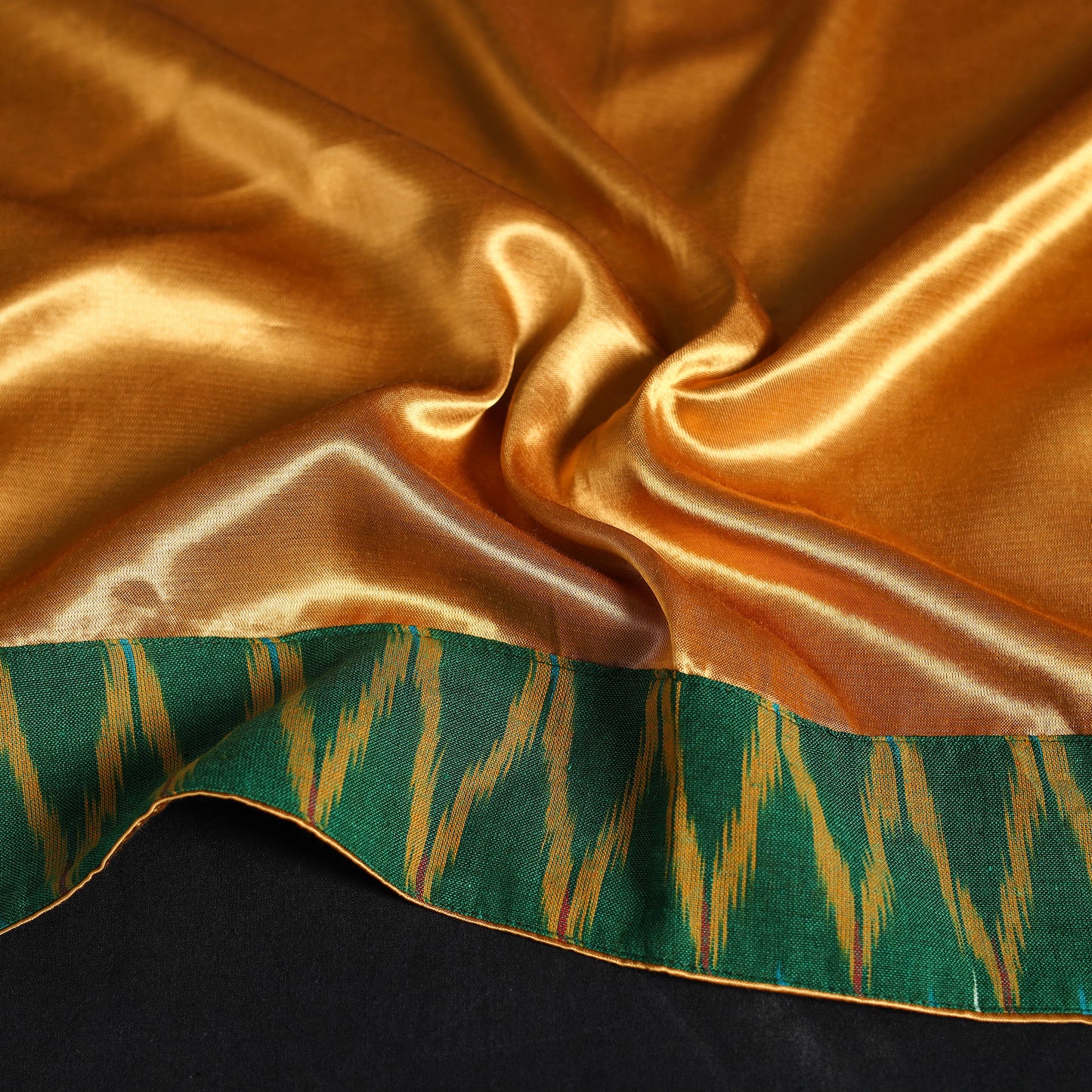 Yellow Plain Mashru Silk Blouse Piece